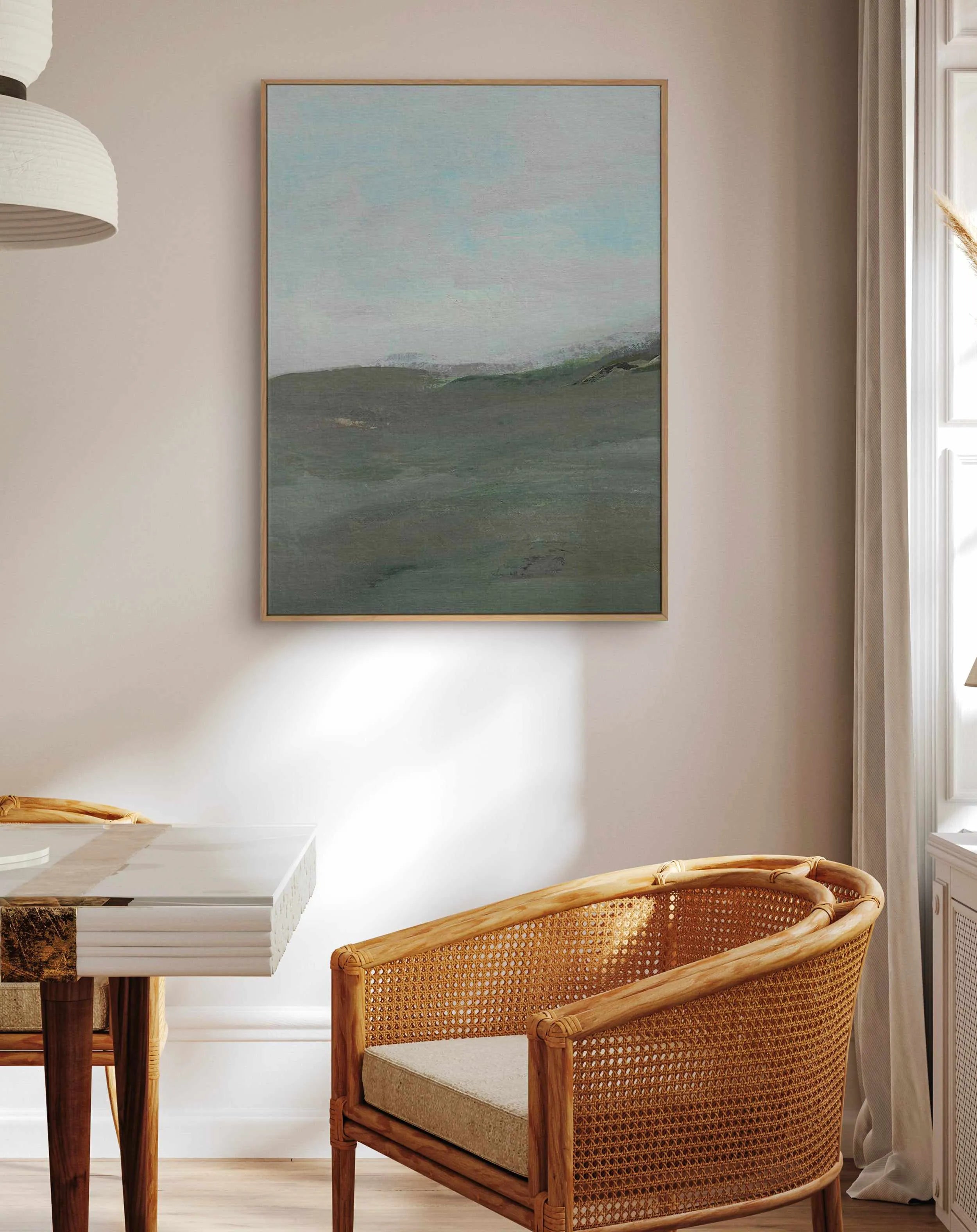 Green Landscape by Josephine Wianto | Framed Canvas Art Print from Olive et Oriel where you can shop wallpaper and artworks online
