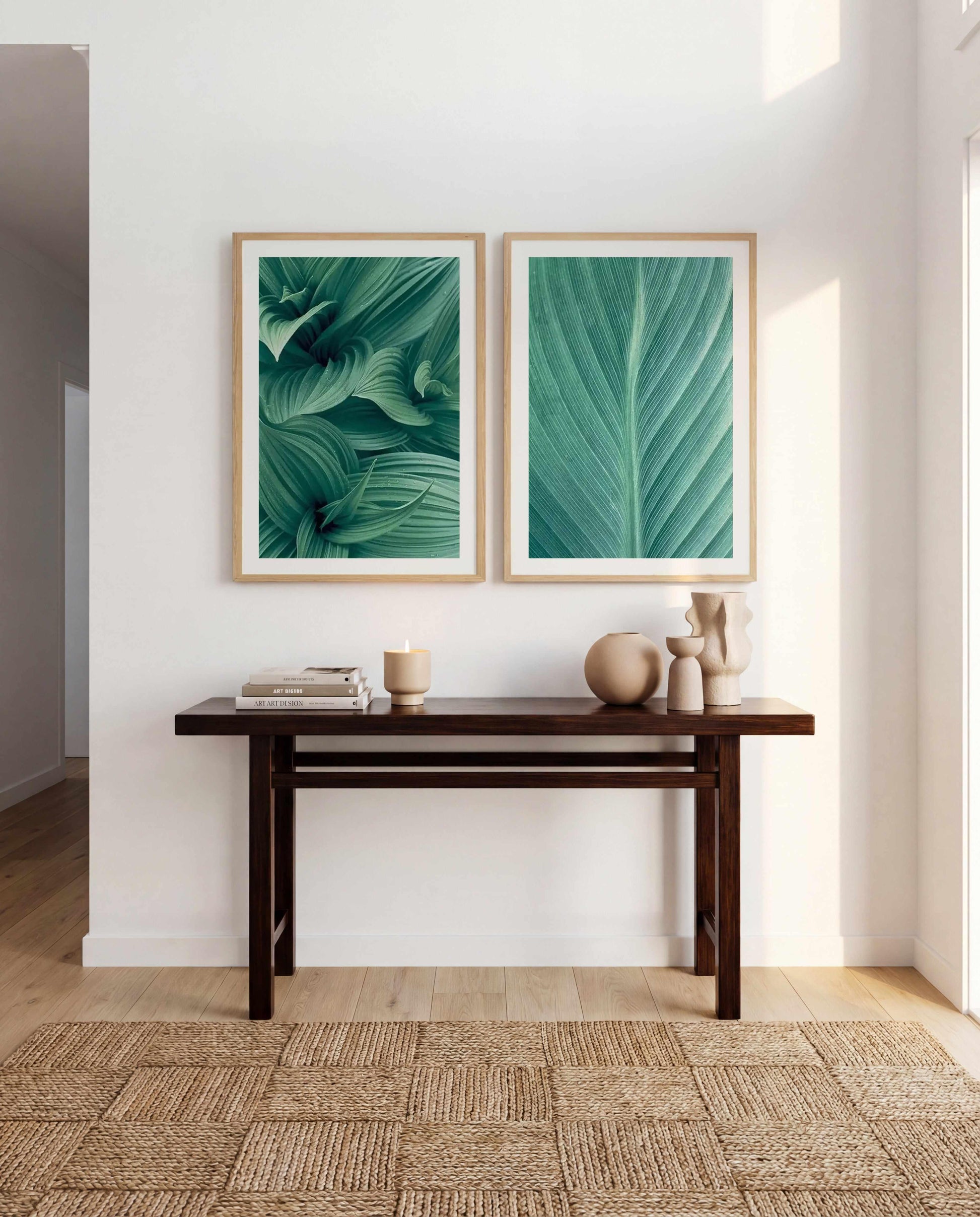 Green Leaves I & II Art Print Set of 2 | Matching Wall Art from Olive et Oriel where you can shop wallpaper and artworks online