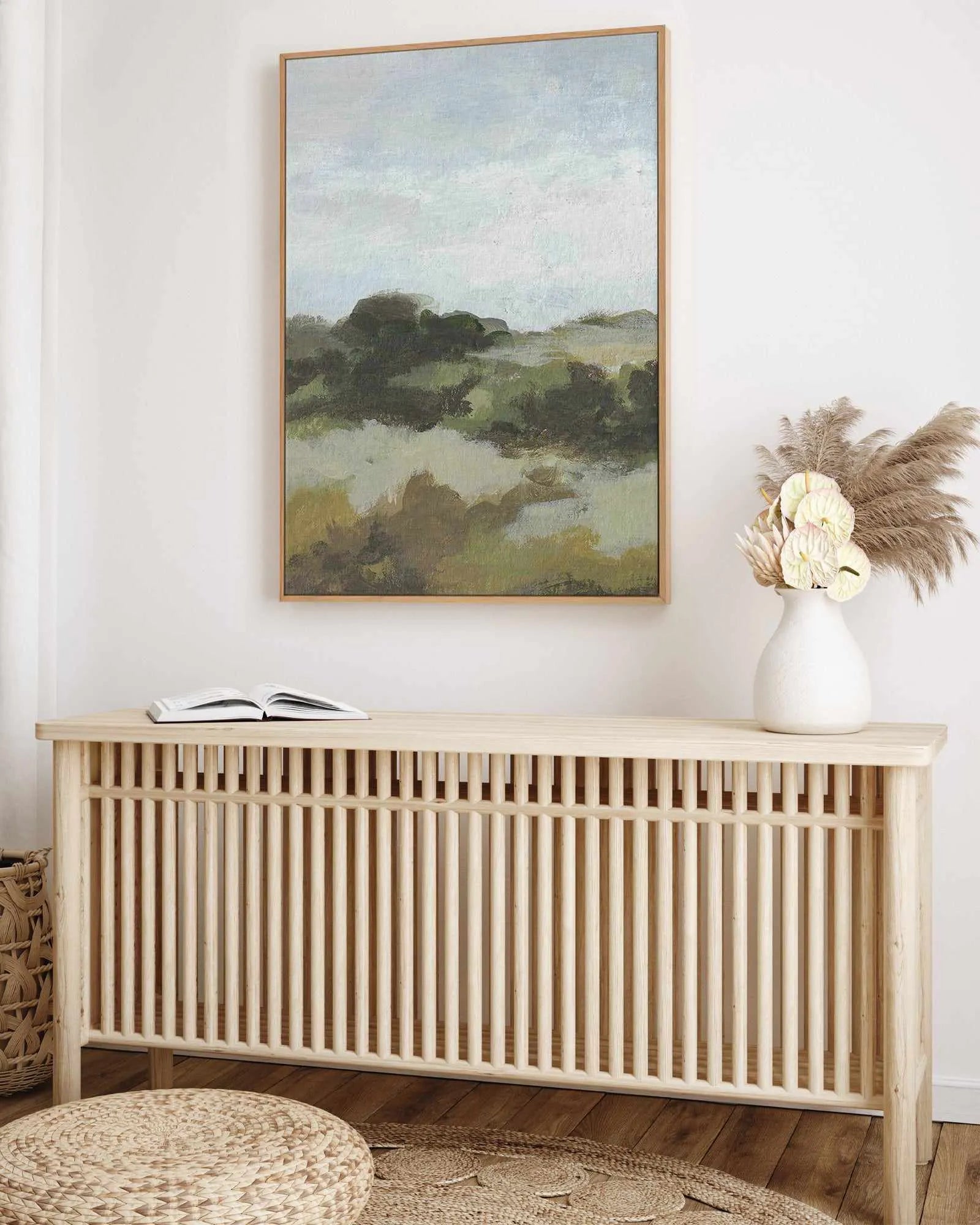 Green Mounds by Josephine Wianto | Framed Canvas Art Print from Olive et Oriel where you can shop wallpaper and artworks online