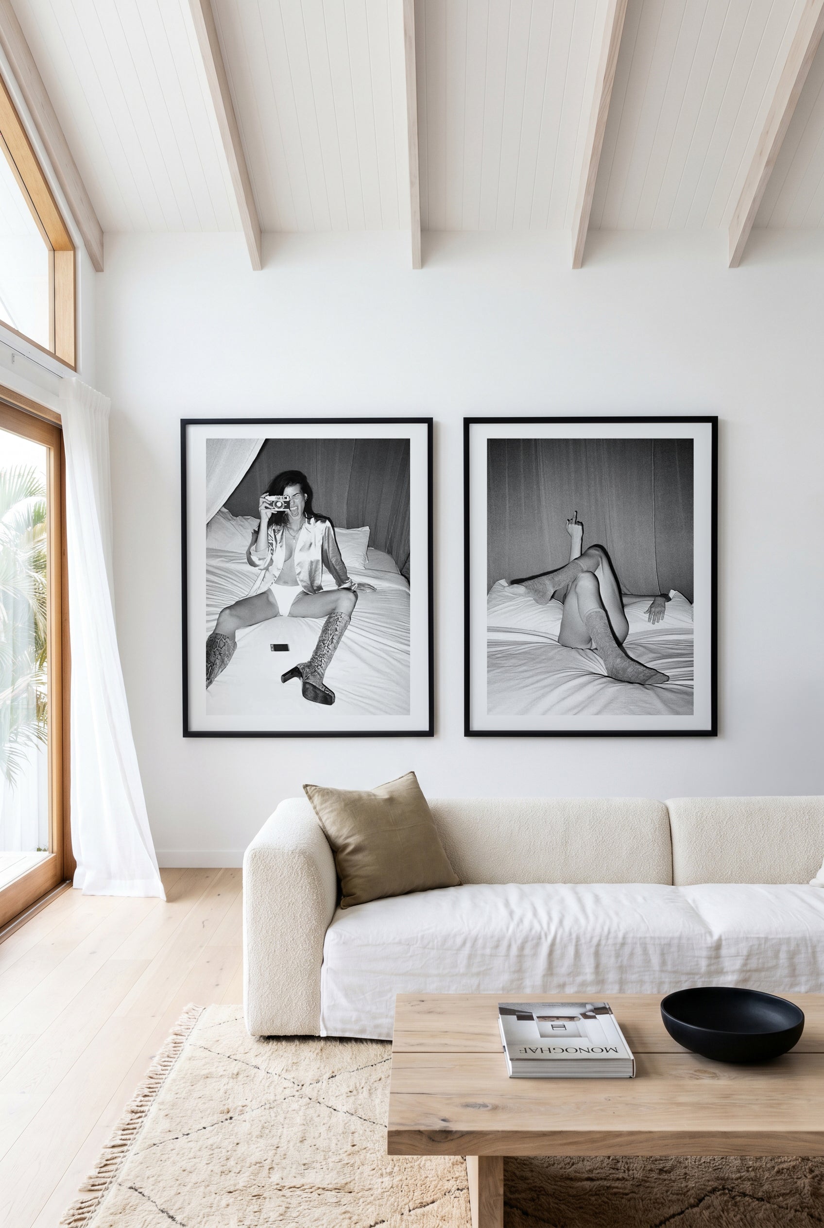 Green Room B&W I & II by Amy Hallam Art Print Set of 2 | Matching Wall Art