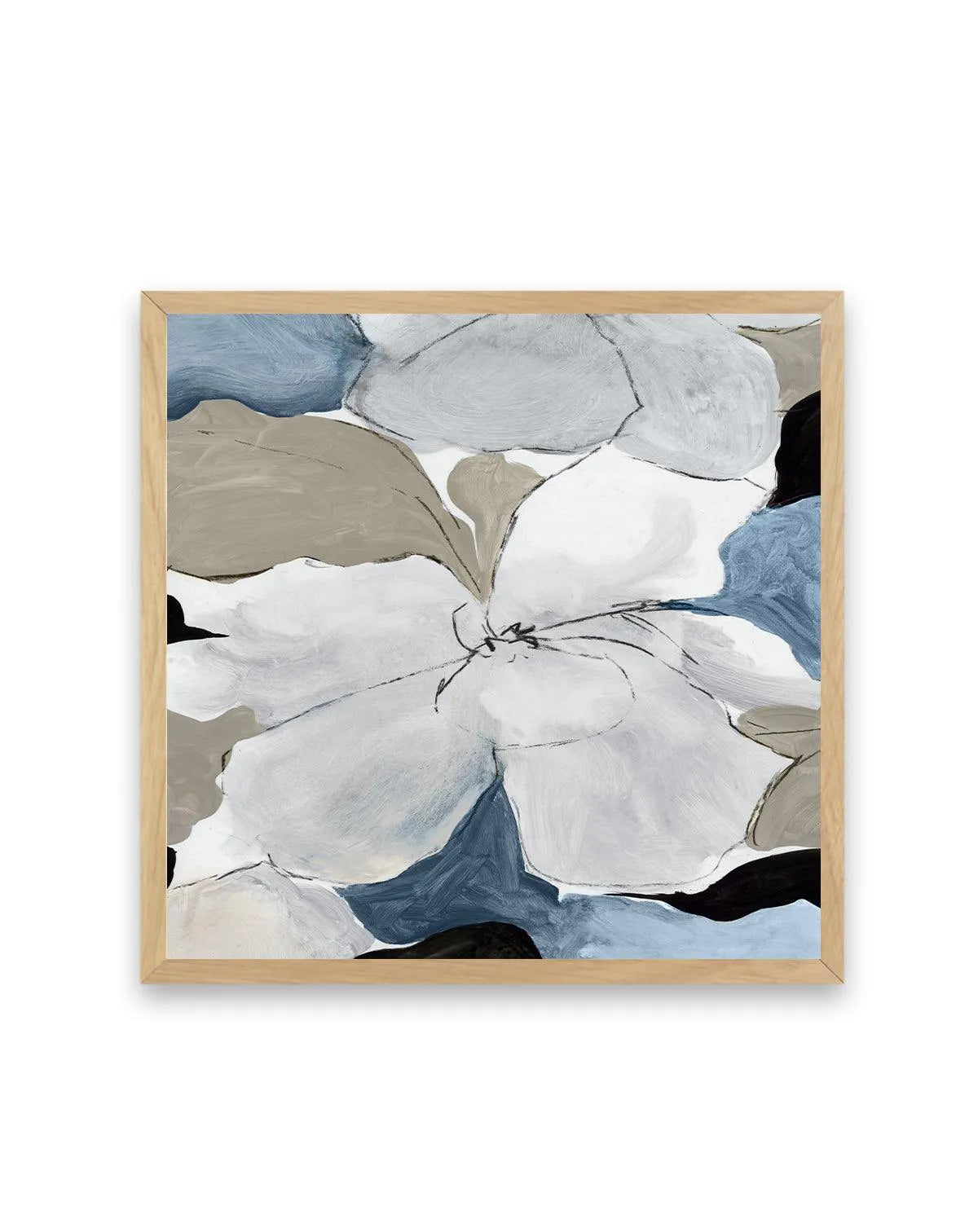 Grey Flowers I SQ Art Print from Olive et Oriel where you can shop wallpaper and artworks online