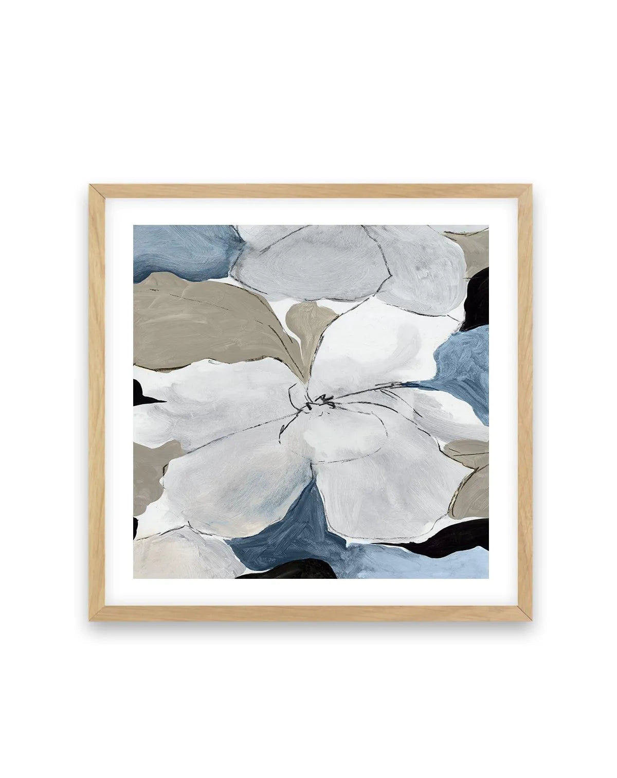Grey Flowers I SQ Art Print from Olive et Oriel where you can shop wallpaper and artworks online