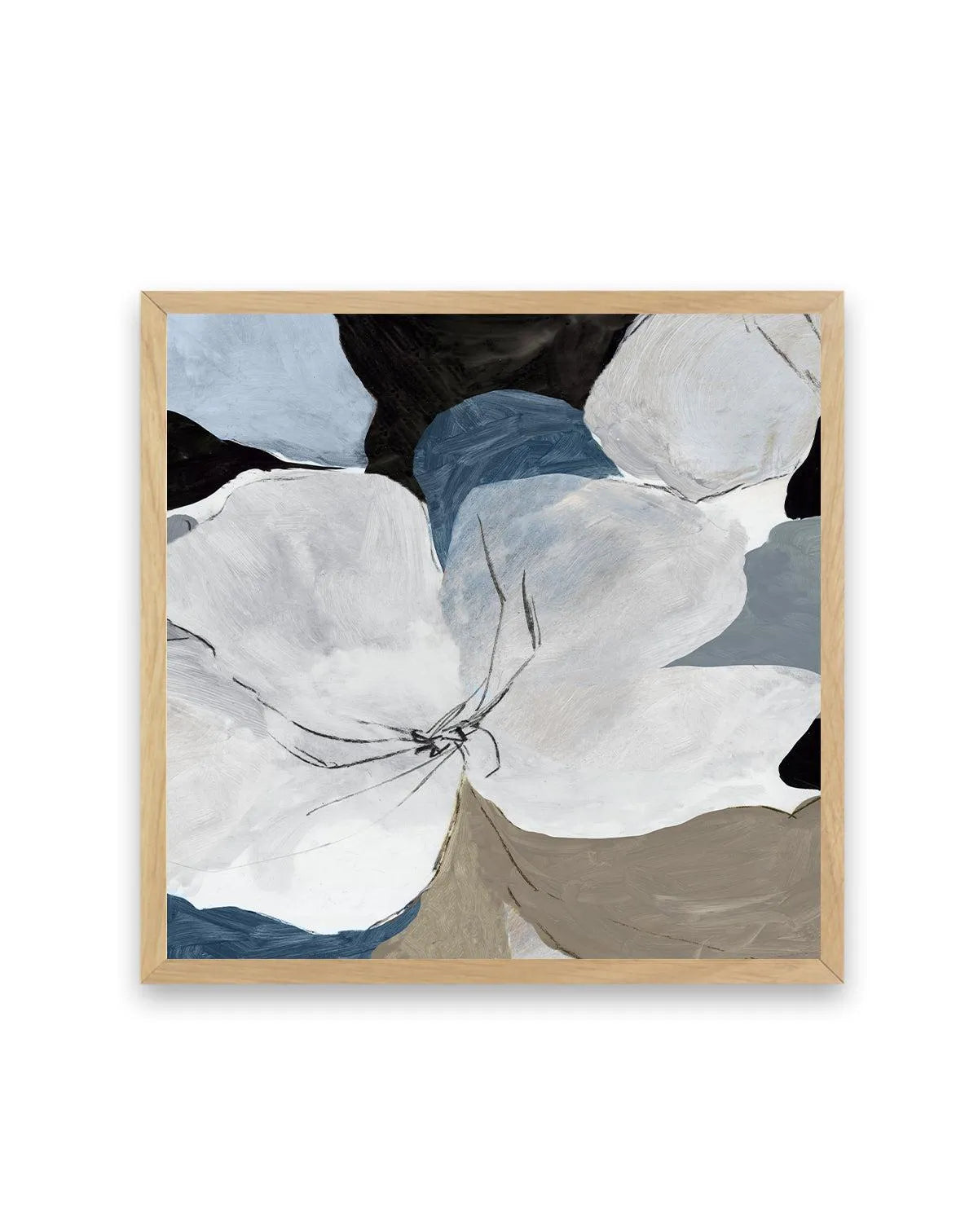 Grey Flowers II SQ Art Print from Olive et Oriel where you can shop wallpaper and artworks online