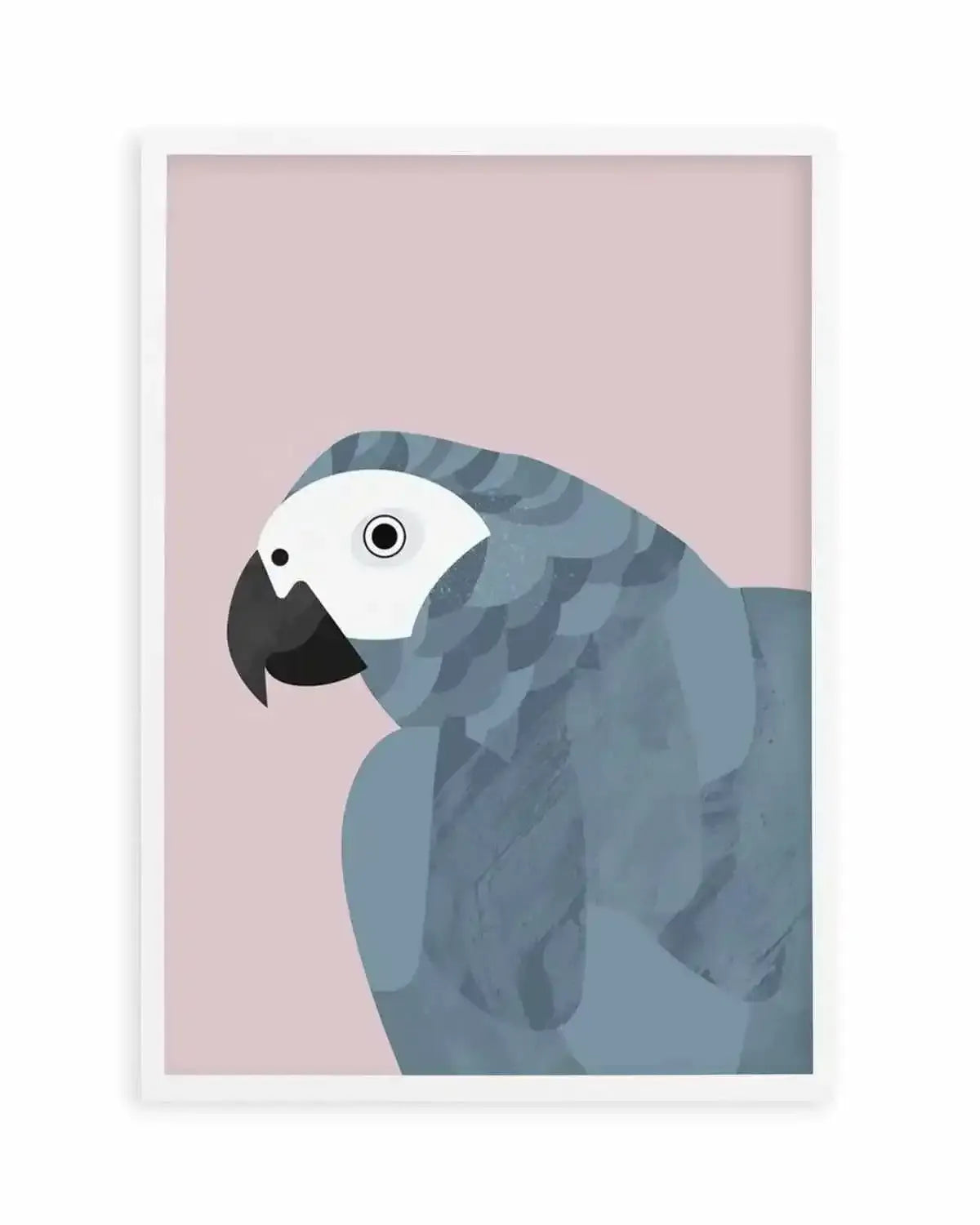 Grey Macaw by Dan Hobday Art Print from Olive et Oriel where you can shop wallpaper and artworks online