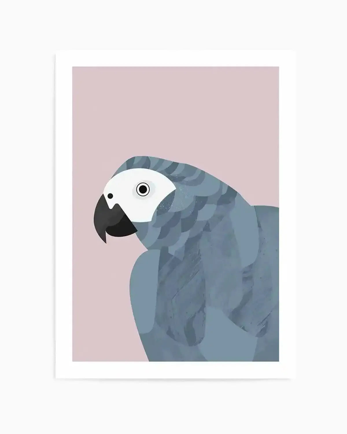 Grey Macaw by Dan Hobday Art Print from Olive et Oriel where you can shop wallpaper and artworks online