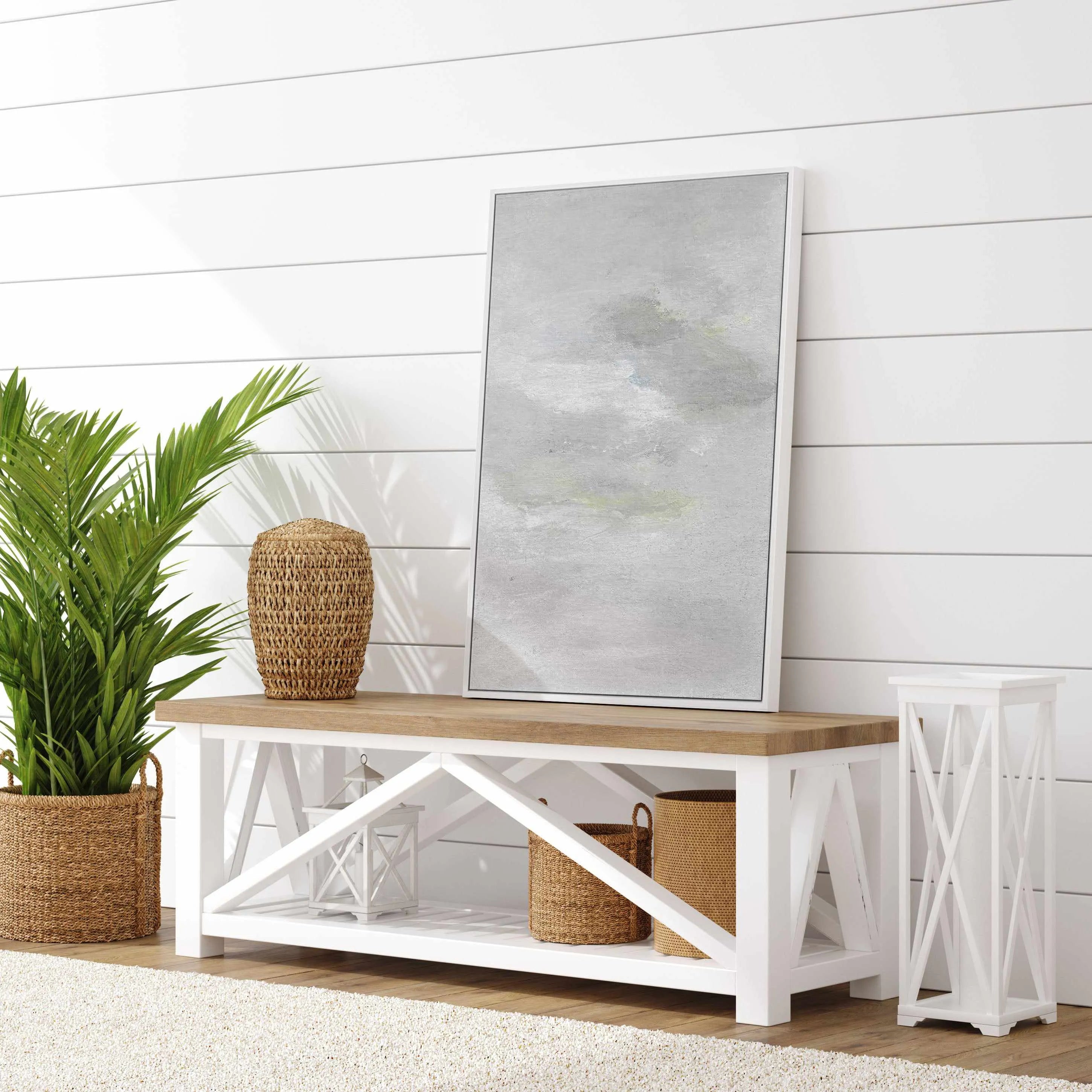 Grey Sky by Josephine Wianto | Framed Canvas Art Print from Olive et Oriel where you can shop wallpaper and artworks online