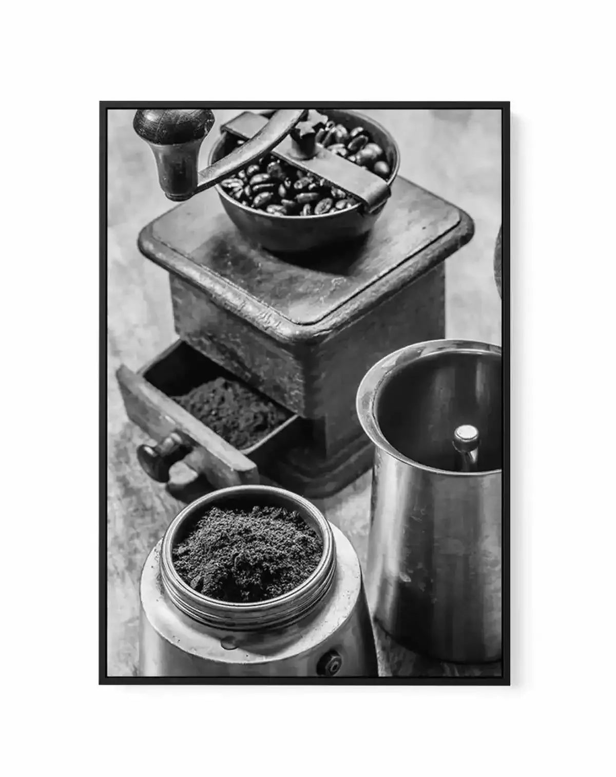 Ground Coffee | Framed Canvas-CANVAS-You can shop wall art online with Olive et Oriel for everything from abstract art to fun kids wall art. Our beautiful modern art prints and canvas art are available from large canvas prints to wall art paintings and our proudly Australian artwork collection offers only the highest quality framed large wall art and canvas art Australia - You can buy fashion photography prints or Hampton print posters and paintings on canvas from Olive et Oriel and have them de