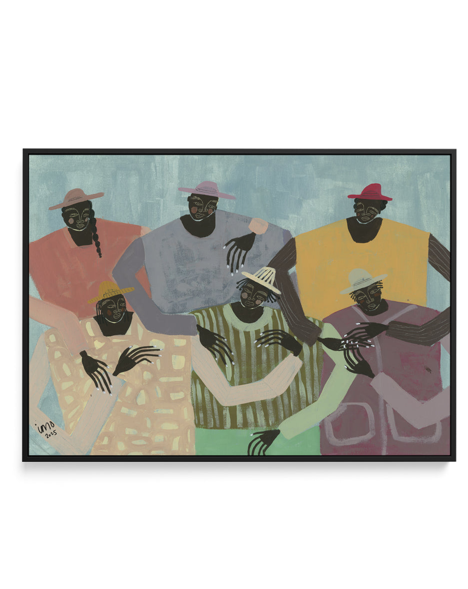 Group Chat by Studio IMO | Framed Canvas Art Print