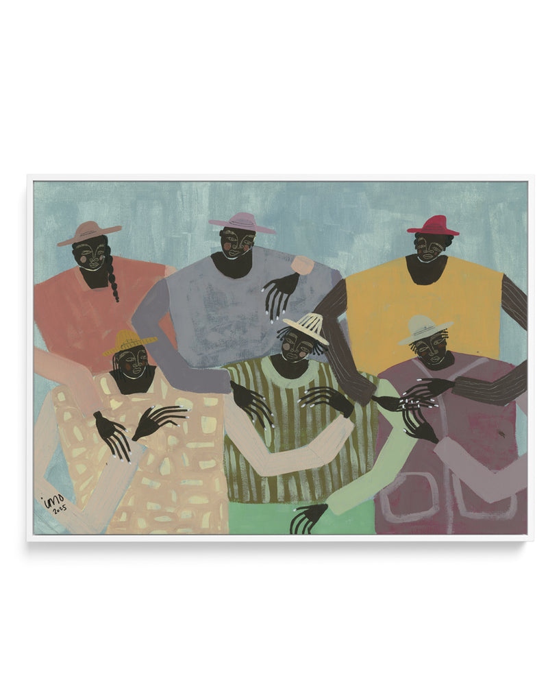 Group Chat by Studio IMO | Framed Canvas Art Print