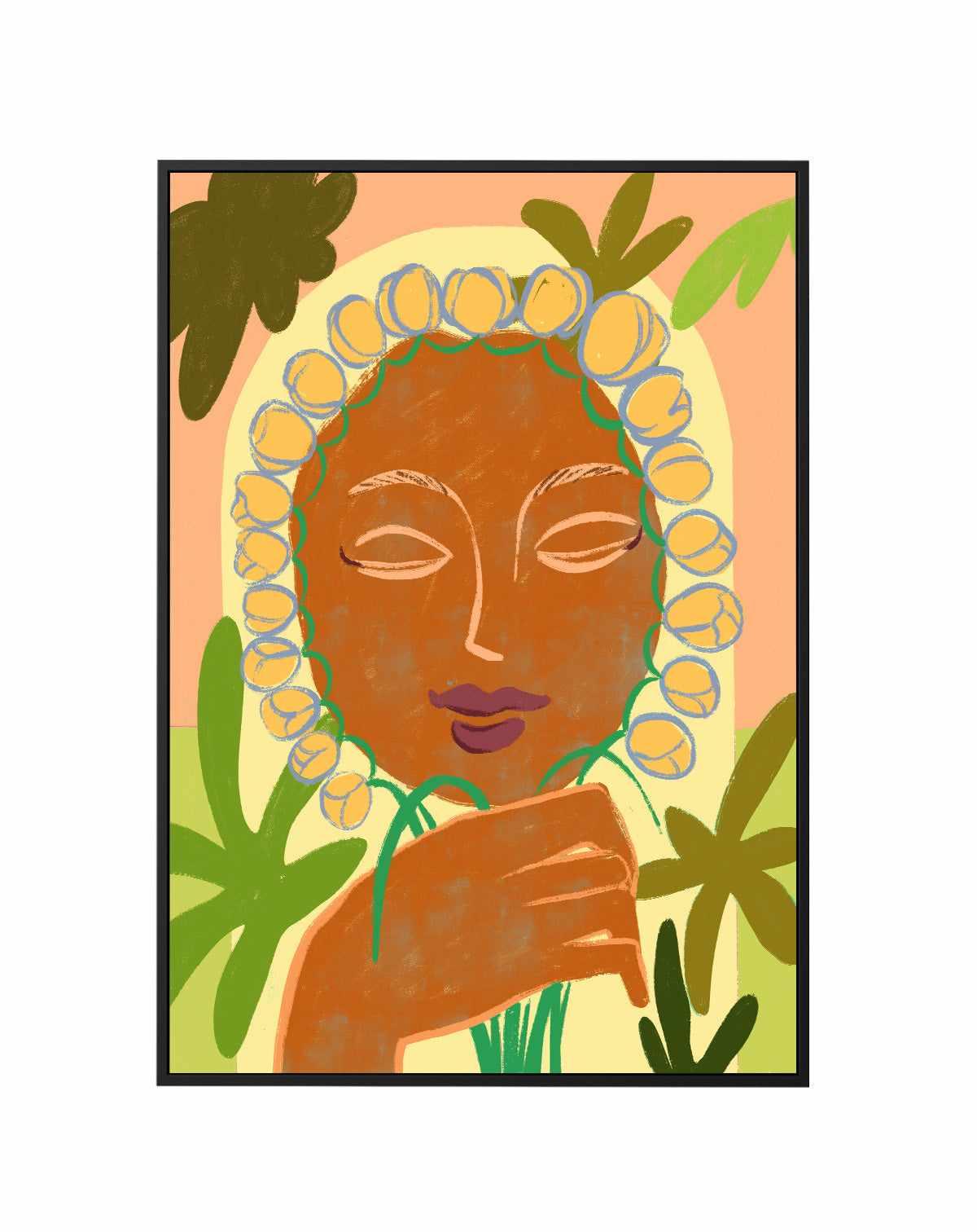 Grow Well by Arty Guava | Framed Canvas Art Print from Olive et Oriel where you can shop wallpaper and artworks online