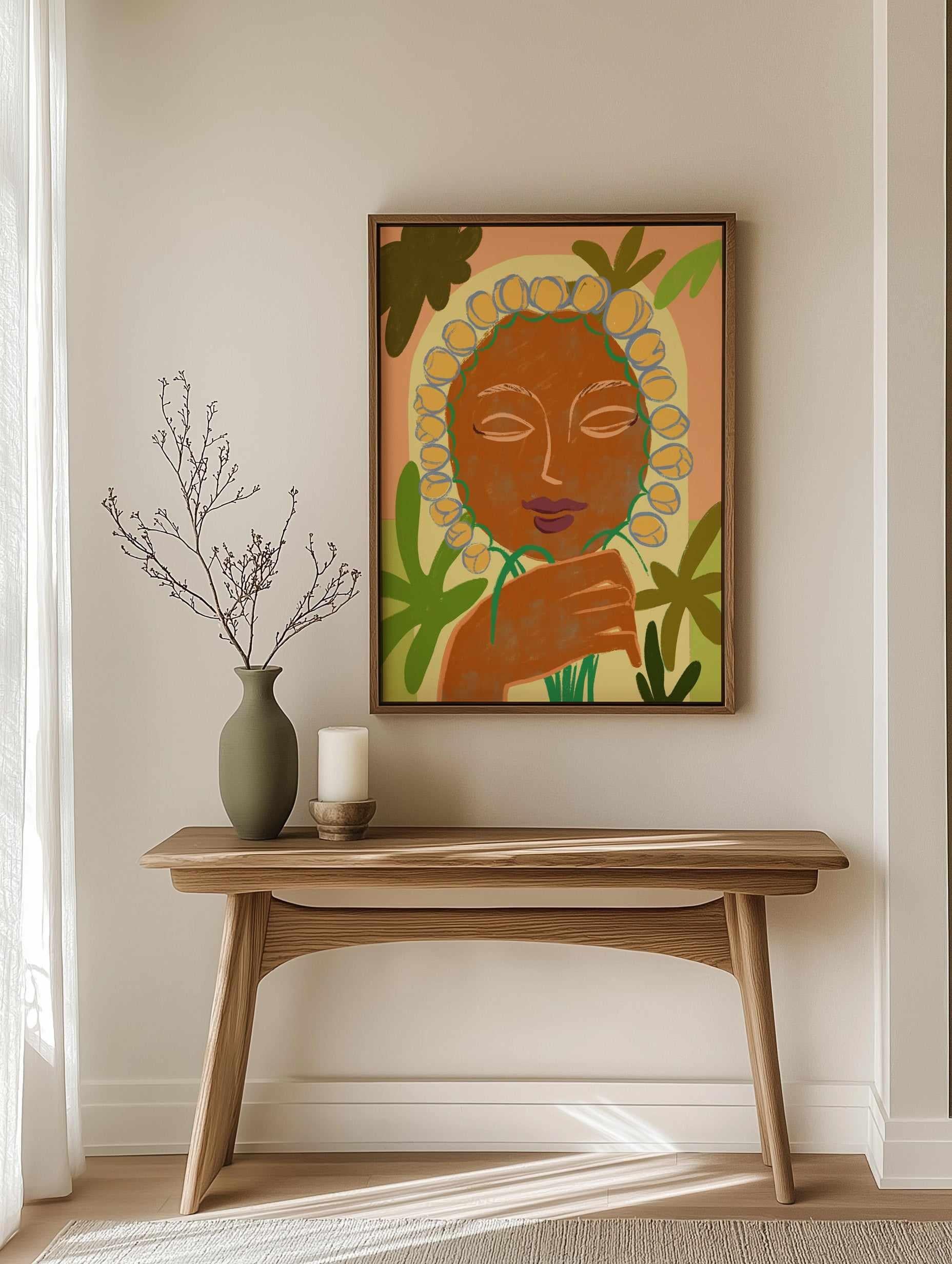 Grow Well by Arty Guava | Framed Canvas Art Print from Olive et Oriel where you can shop wallpaper and artworks online
