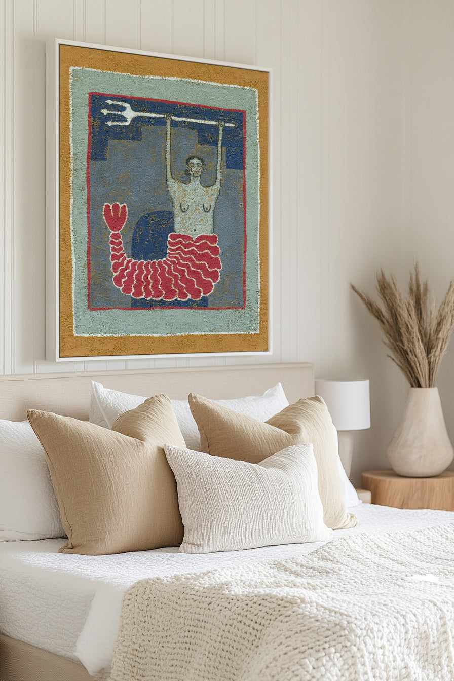 Guardian of the sea I by Julie Celina | Framed Canvas Art Print