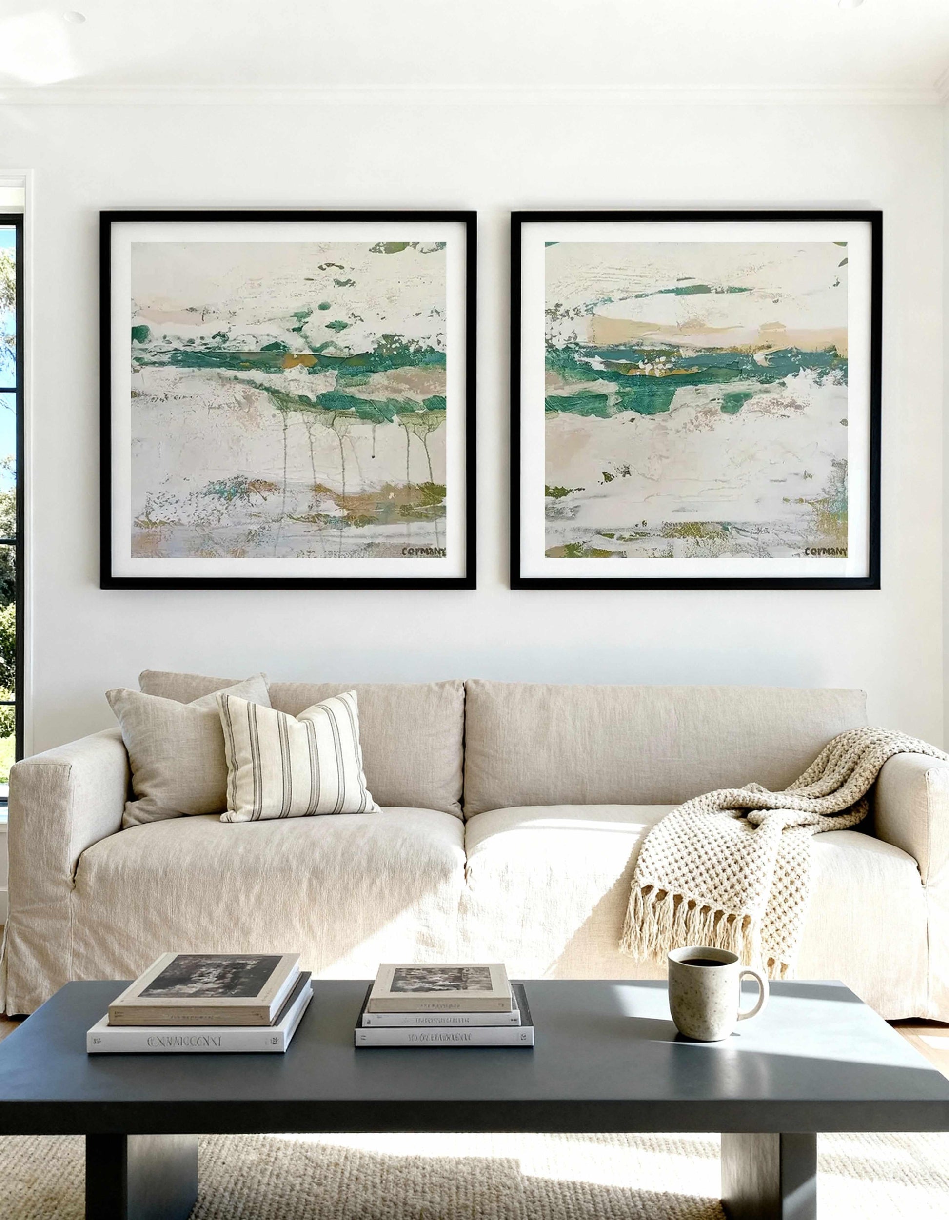 Gulf Tides I & II by Claire Cormany Art Print Set of 2 | Matching Wall Art from Olive et Oriel where you can shop wallpaper and artworks online