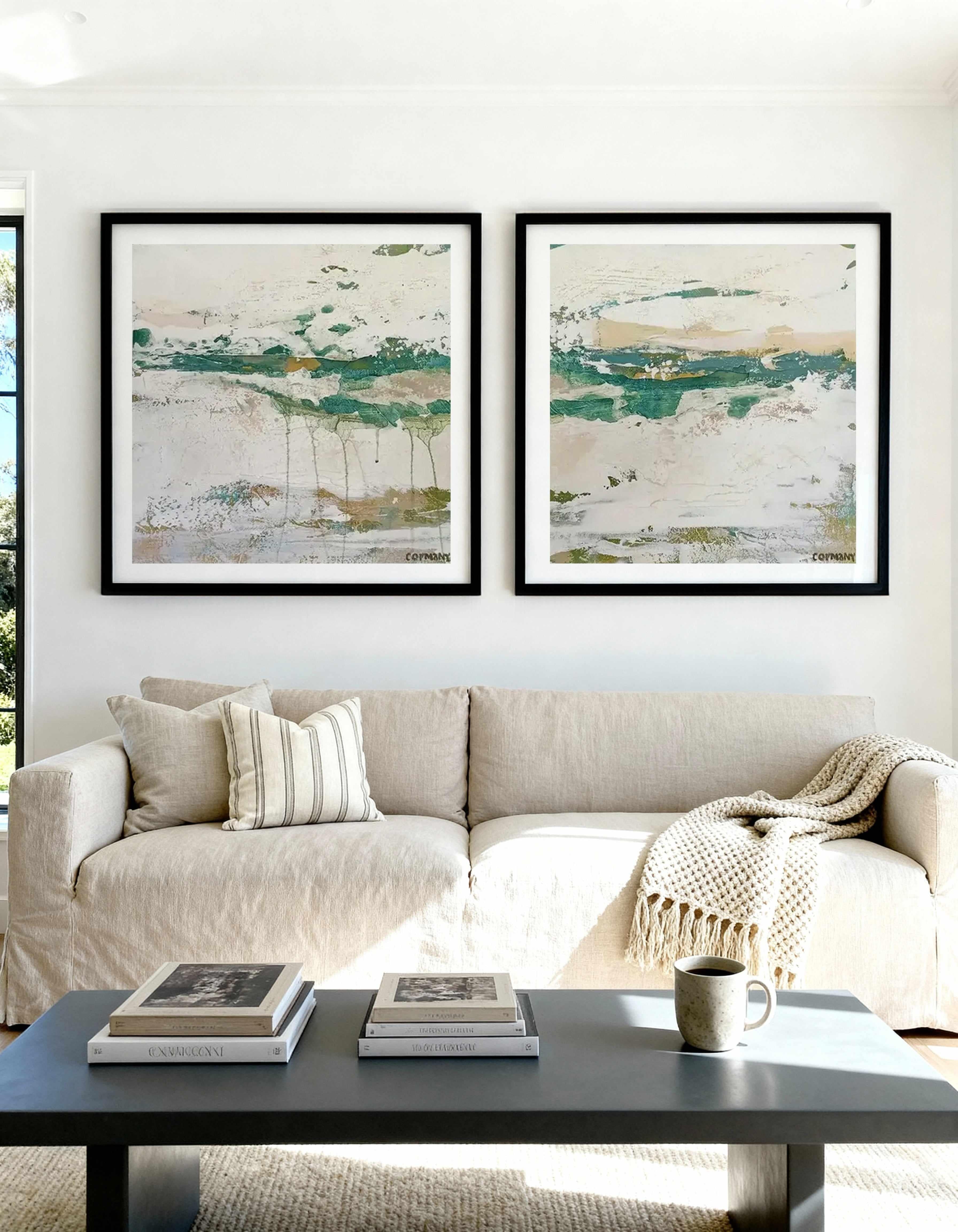Gulf Tides I & II by Claire Cormany Art Print Set of 2 | Matching Wall Art from Olive et Oriel where you can shop wallpaper and artworks online