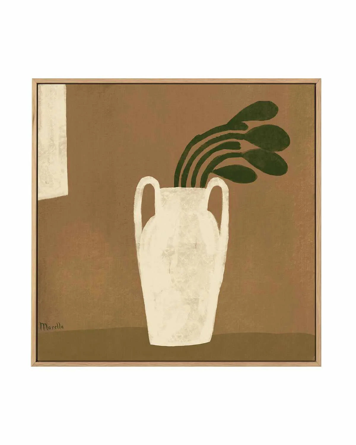 Gust of Wind Neutrals by Marco Marella | Framed Canvas Art Print from Olive et Oriel where you can shop wallpaper and artworks online