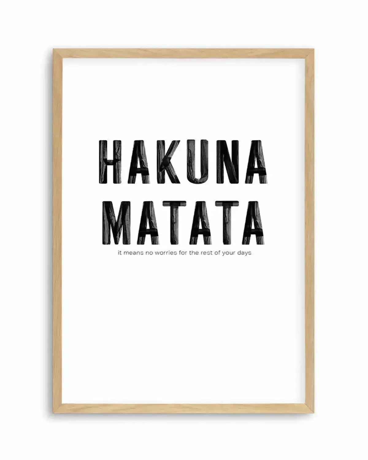 Hakuna Matata Art Print from Olive et Oriel where you can shop wallpaper and artworks online