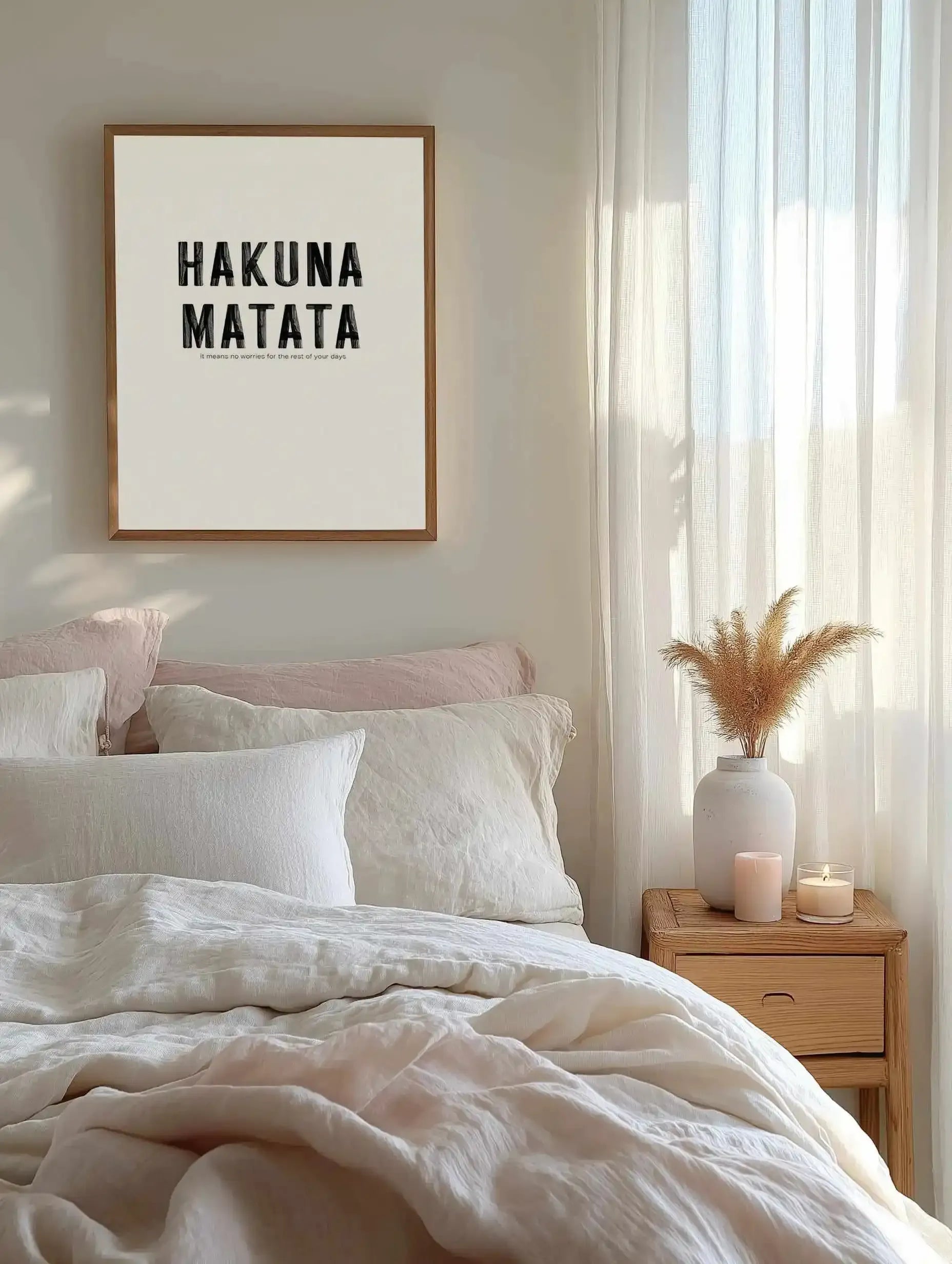 Hakuna Matata Art Print from Olive et Oriel where you can shop wallpaper and artworks online