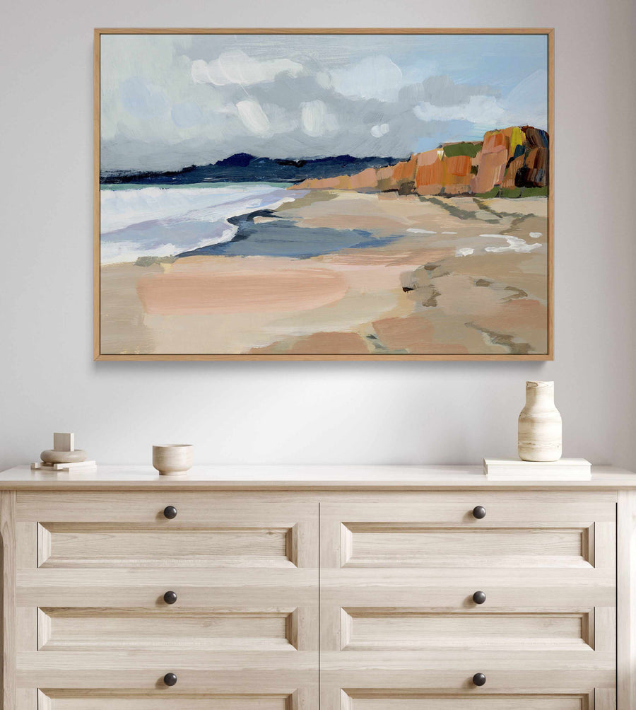 Half Moon Bay By Shina Choi | Framed Canvas Art Print from Olive et Oriel where you can shop wallpaper and artworks online