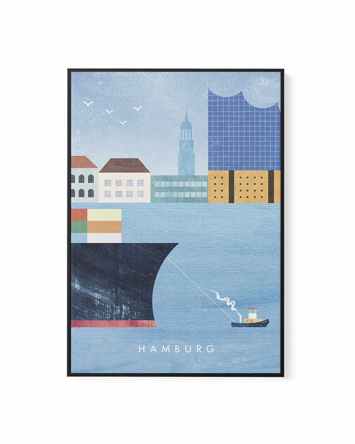 Hamburg by Henry Rivers | Framed Canvas Art Print from Olive et Oriel where you can shop wallpaper and artworks online