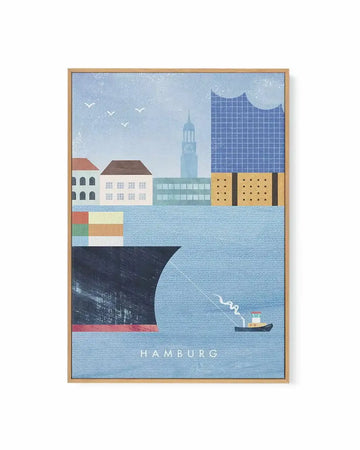 Hamburg by Henry Rivers | Framed Canvas Art Print from Olive et Oriel where you can shop wallpaper and artworks online