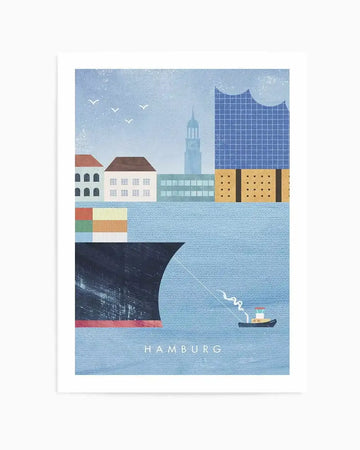 Hamburg by Henry Rivers Art Print from Olive et Oriel where you can shop wallpaper and artworks online
