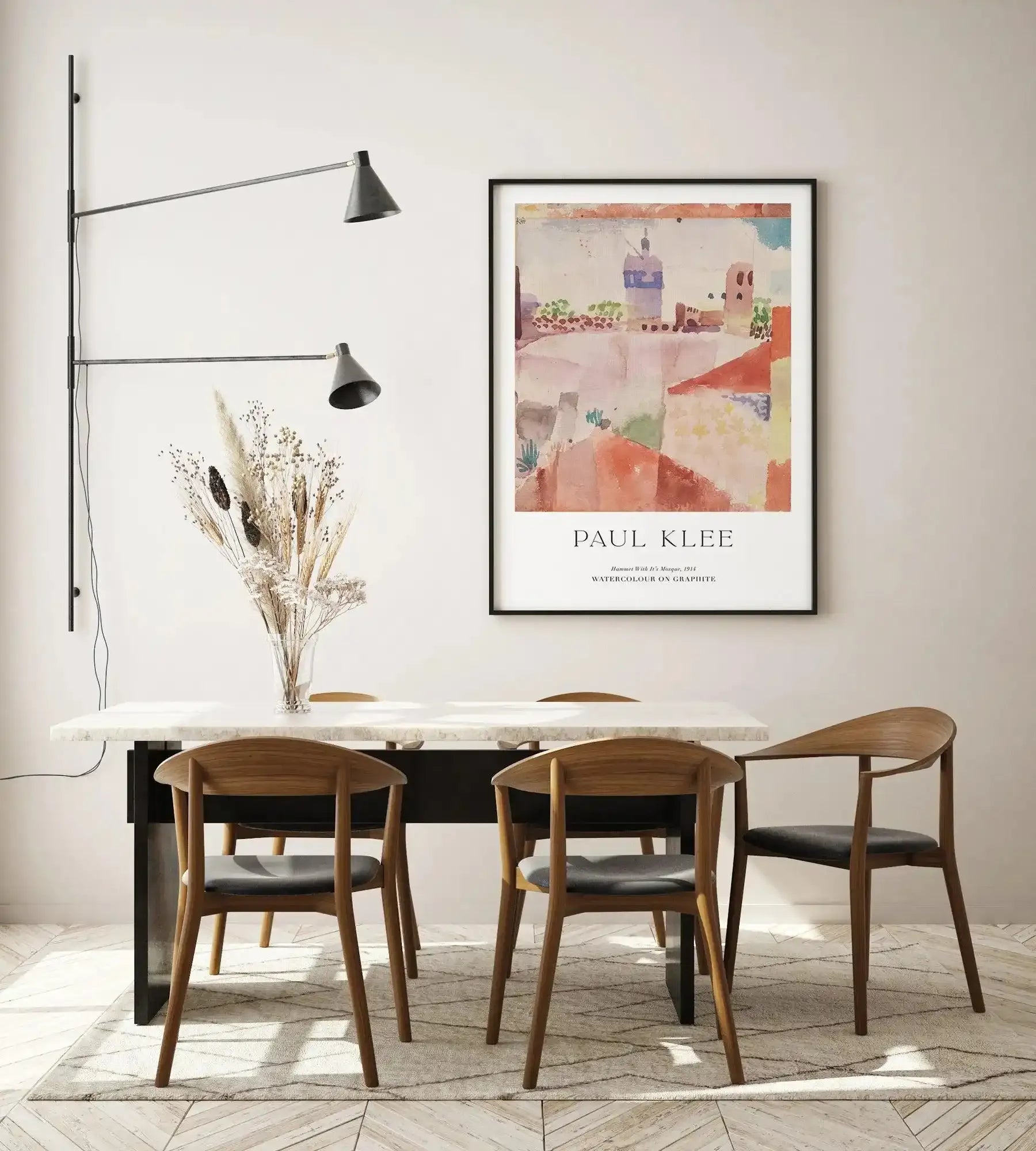 Hammet With It's Mosque 1914 by Paul Klee Art Print-PRINT-Olive et Oriel-Olive et Oriel-Buy-Australian-Art-Prints-Online-with-Olive-et-Oriel-Your-Artwork-Specialists-Austrailia-Decorate-With-Coastal-Photo-Wall-Art-Prints-From-Our-Beach-House-Artwork-Collection-Fine-Poster-and-Framed-Artwork