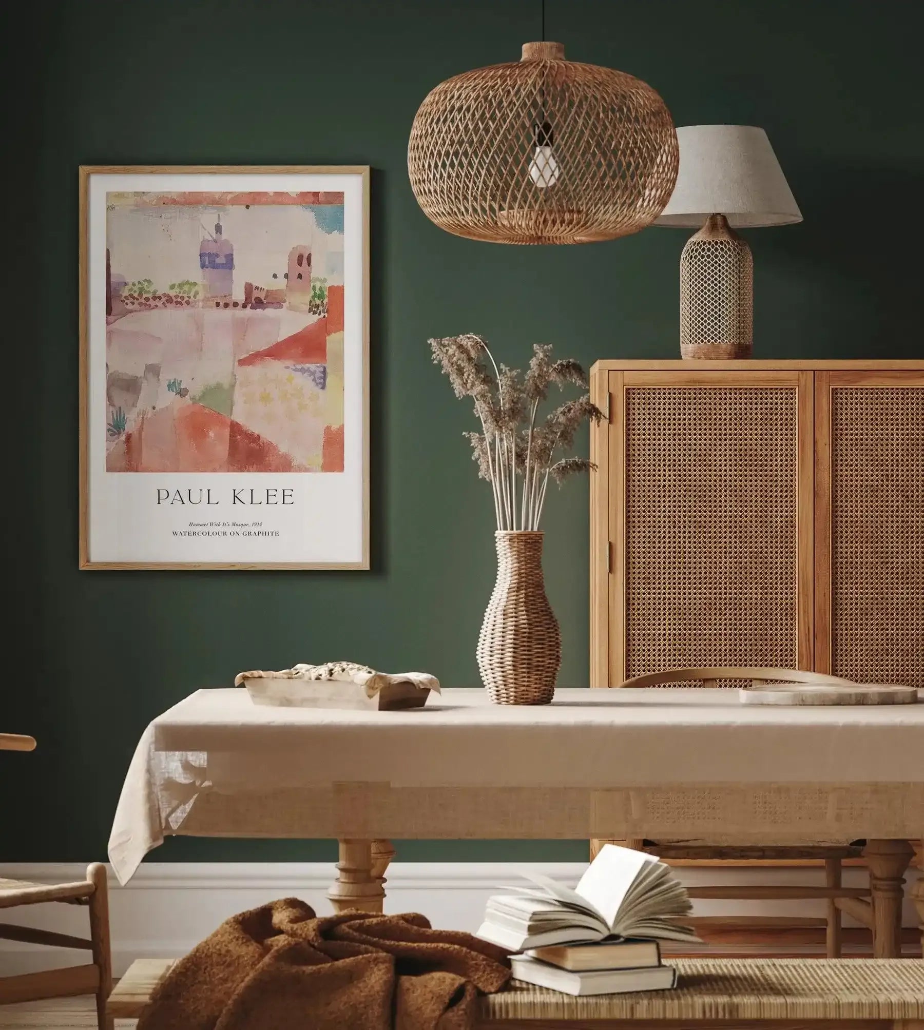 Hammet With It's Mosque 1914 by Paul Klee Art Print-PRINT-Olive et Oriel-Olive et Oriel-Buy-Australian-Art-Prints-Online-with-Olive-et-Oriel-Your-Artwork-Specialists-Austrailia-Decorate-With-Coastal-Photo-Wall-Art-Prints-From-Our-Beach-House-Artwork-Collection-Fine-Poster-and-Framed-Artwork