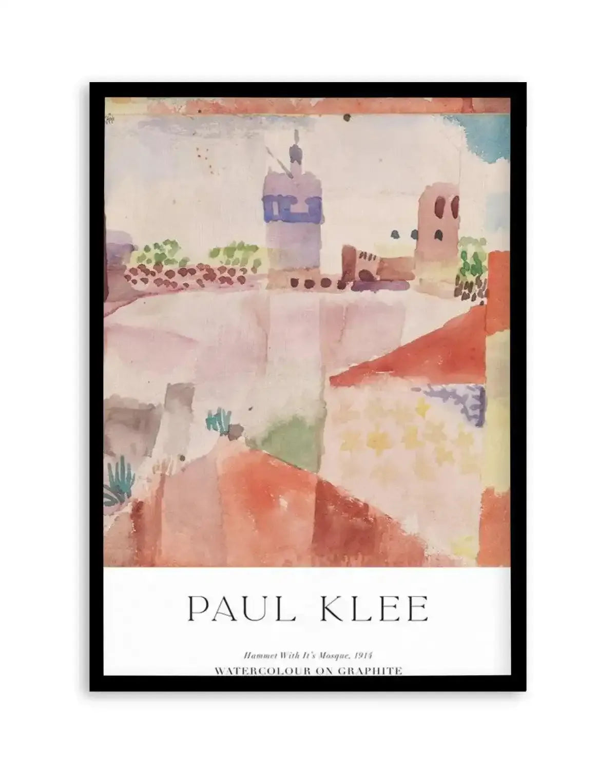 Hammet With It's Mosque 1914 by Paul Klee Art Print from Olive et Oriel where you can shop wallpaper and artworks online