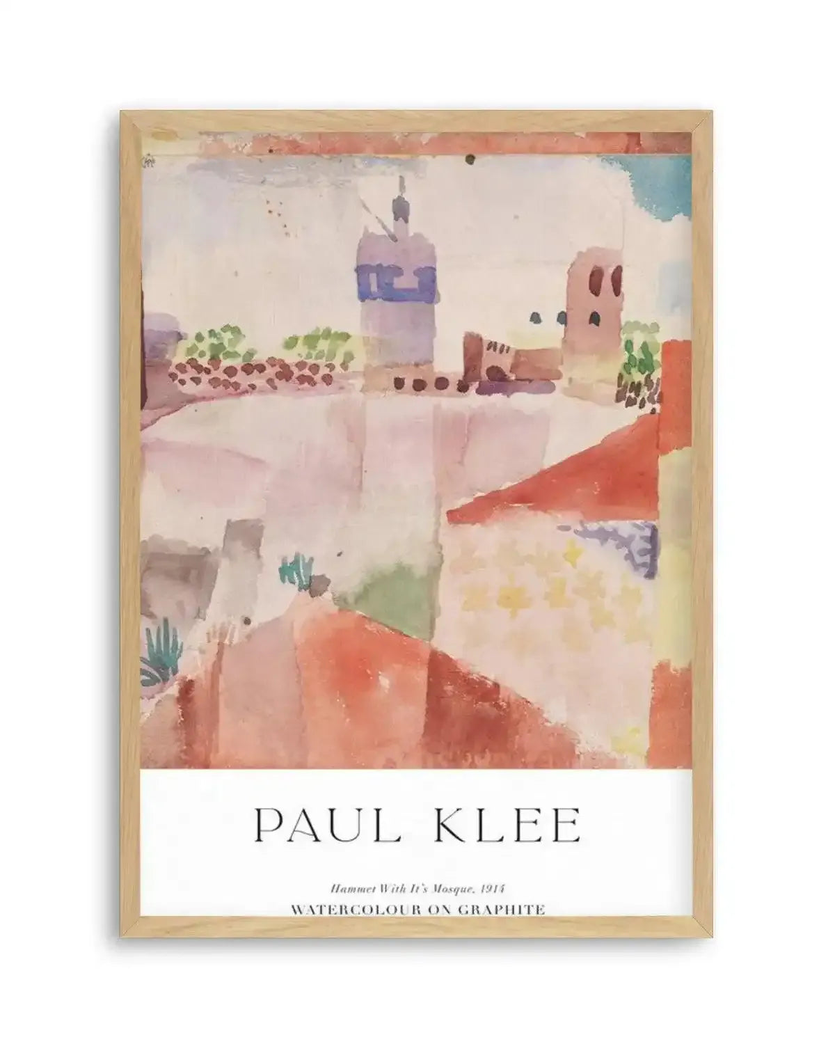 Hammet With It's Mosque 1914 by Paul Klee Art Print from Olive et Oriel where you can shop wallpaper and artworks online