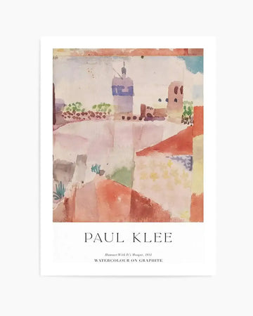 Hammet With It's Mosque 1914 by Paul Klee Art Print from Olive et Oriel where you can shop wallpaper and artworks online