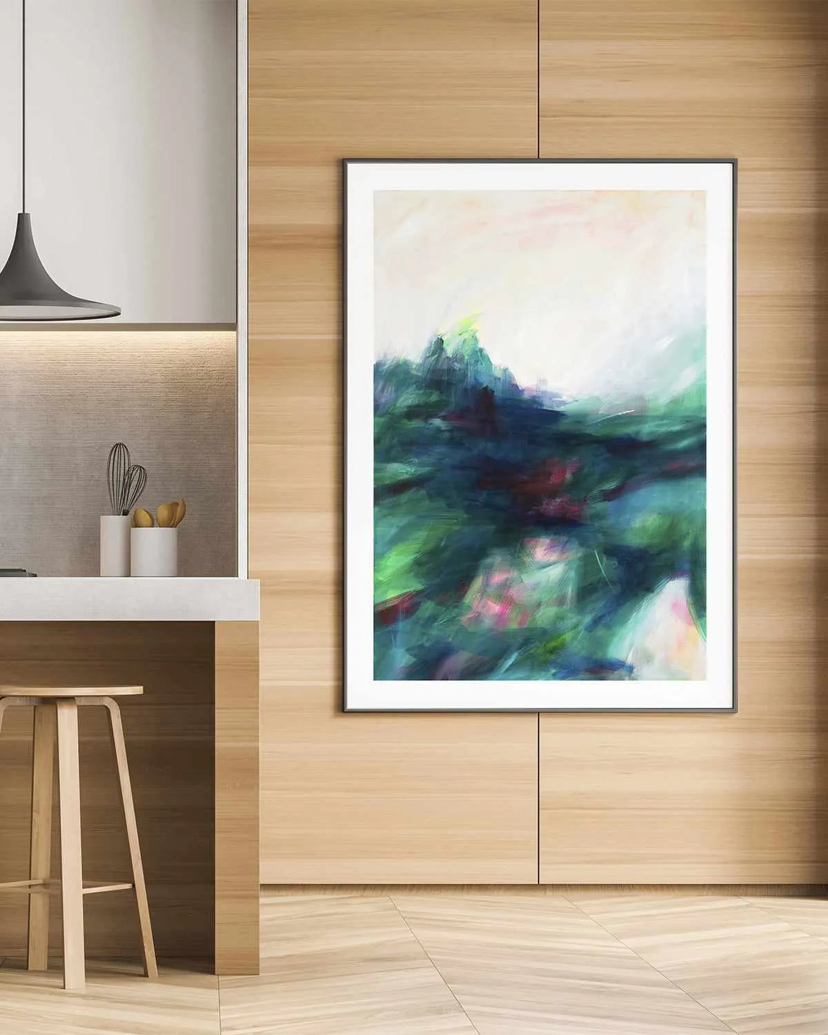 Hampstead by Luana Asiata Art Print-PRINT-Order sage mint green framed abstract painting wall art prints online with Olive et Oriel Australia