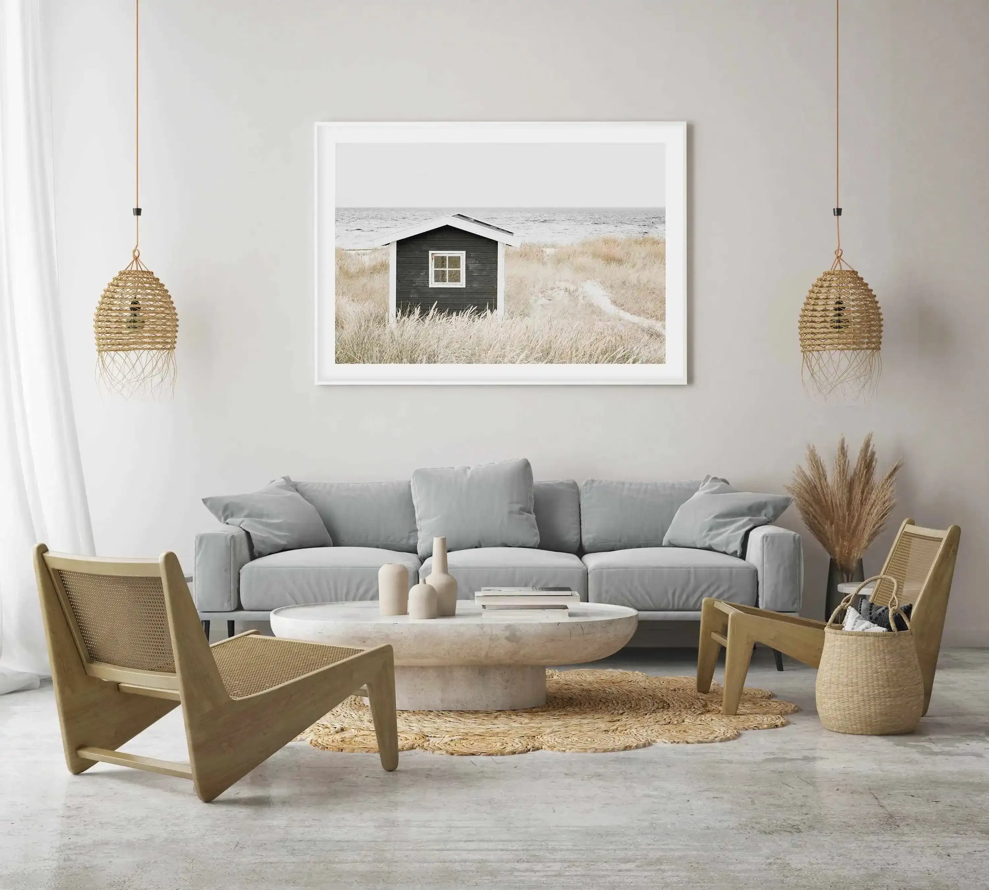 Hamptons Beach Hut | LS Art Print-PRINT-Olive et Oriel-Olive et Oriel-Buy-Australian-Art-Prints-Online-with-Olive-et-Oriel-Your-Artwork-Specialists-Austrailia-Decorate-With-Coastal-Photo-Wall-Art-Prints-From-Our-Beach-House-Artwork-Collection-Fine-Poster-and-Framed-Artwork