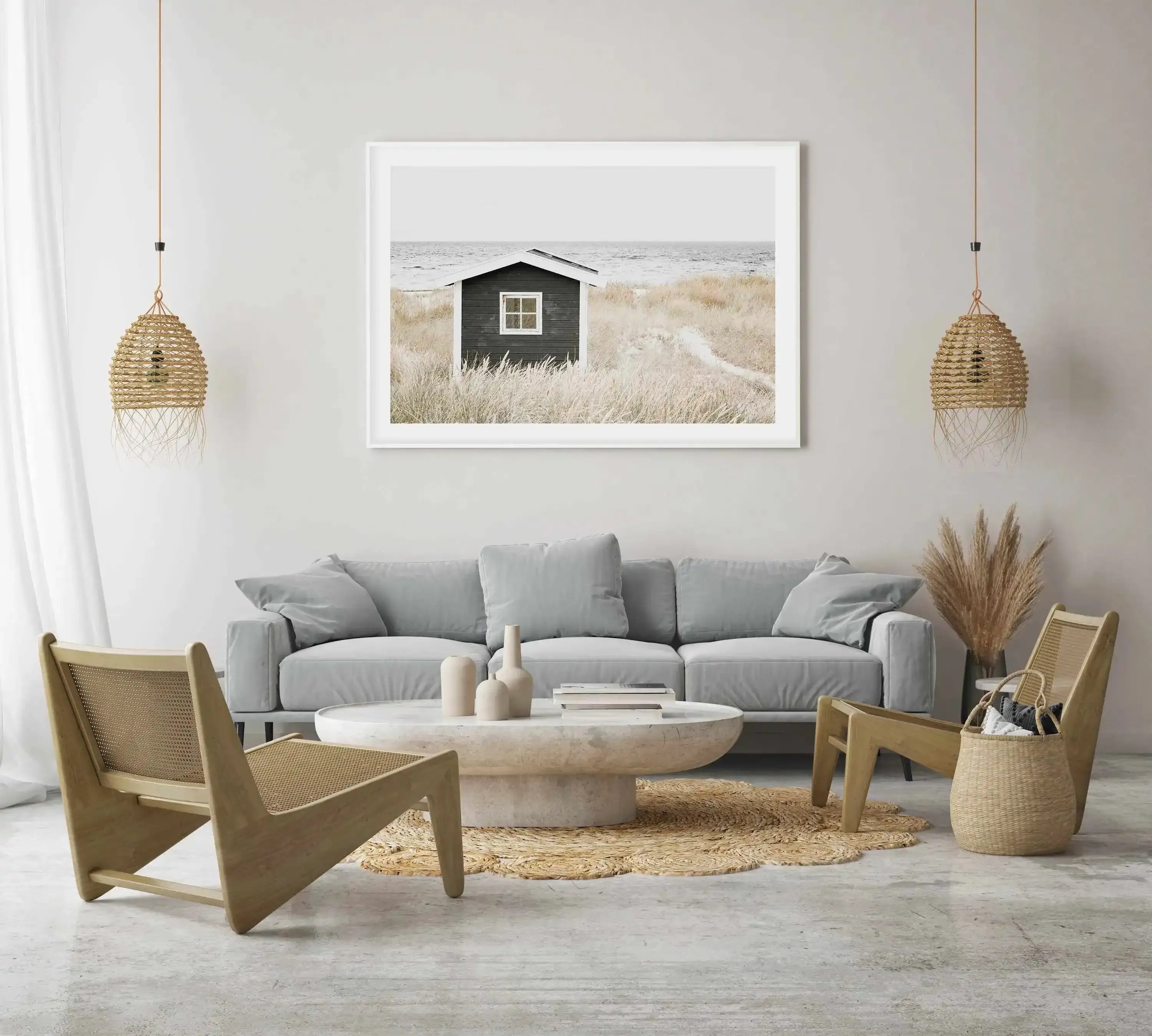 Hamptons Beach Hut | LS Art Print-PRINT-Olive et Oriel-Olive et Oriel-Buy-Australian-Art-Prints-Online-with-Olive-et-Oriel-Your-Artwork-Specialists-Austrailia-Decorate-With-Coastal-Photo-Wall-Art-Prints-From-Our-Beach-House-Artwork-Collection-Fine-Poster-and-Framed-Artwork