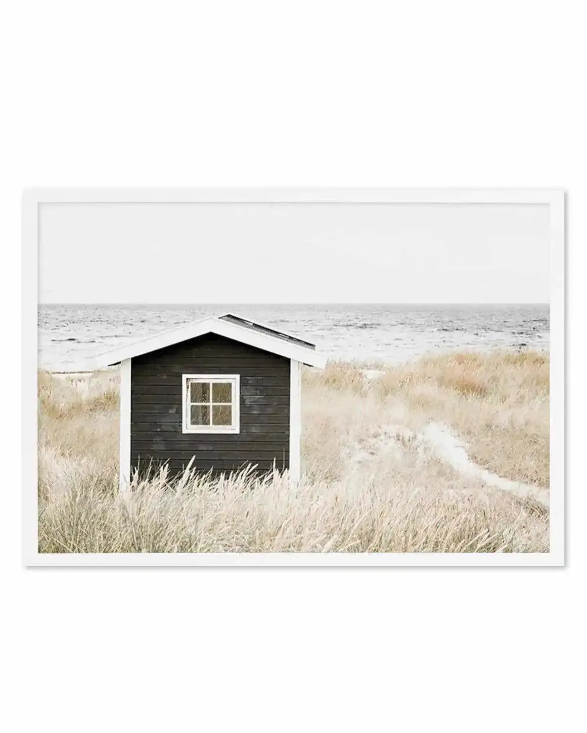 Hamptons Beach Hut | LS Art Print from Olive et Oriel where you can shop wallpaper and artworks online