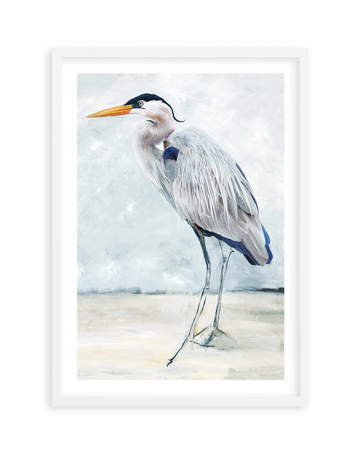 Hamptons Bird Painting I Art Print