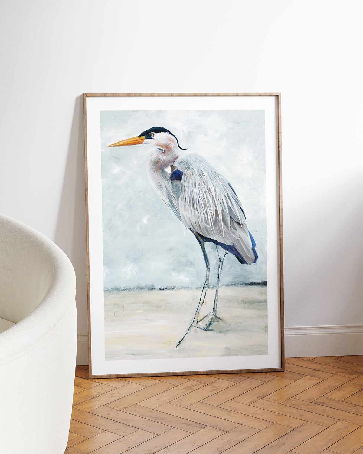 Hamptons Bird Painting I Art Print