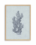 Hamptons Coral I Blue Art Print
