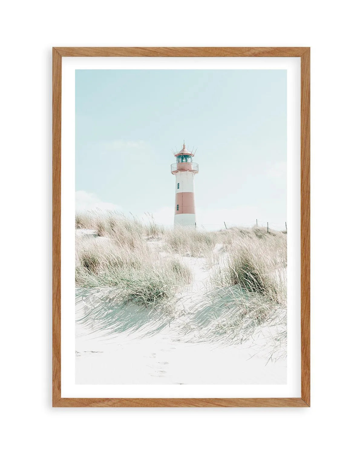 Hamptons Lighthouse Art Print | PT-PRINT-Olive et Oriel-Olive et Oriel-50x70 cm | 19.6" x 27.5"-Walnut-With White Border-Buy-Australian-Art-Prints-Online-with-Olive-et-Oriel-Your-Artwork-Specialists-Austrailia-Decorate-With-Coastal-Photo-Wall-Art-Prints-From-Our-Beach-House-Artwork-Collection-Fine-Poster-and-Framed-Artwork