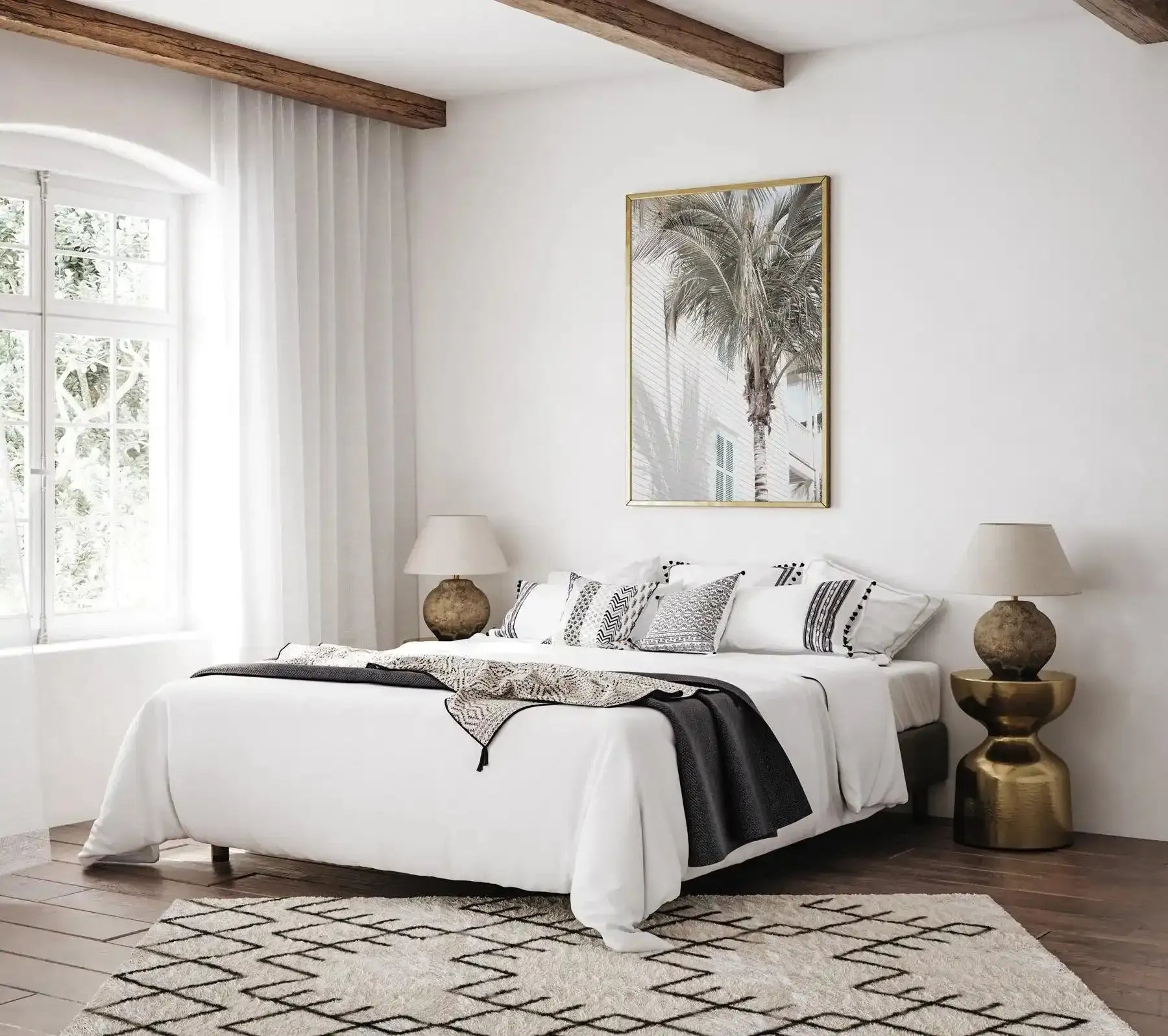 Hamptons Palm Art Print-PRINT-Olive et Oriel-Olive et Oriel-Buy-Australian-Art-Prints-Online-with-Olive-et-Oriel-Your-Artwork-Specialists-Austrailia-Decorate-With-Coastal-Photo-Wall-Art-Prints-From-Our-Beach-House-Artwork-Collection-Fine-Poster-and-Framed-Artwork