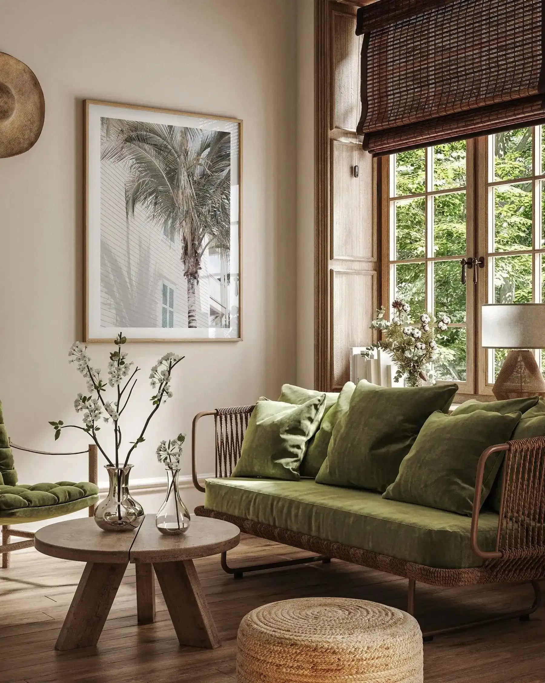 Hamptons Palm Art Print-PRINT-Olive et Oriel-Olive et Oriel-Buy-Australian-Art-Prints-Online-with-Olive-et-Oriel-Your-Artwork-Specialists-Austrailia-Decorate-With-Coastal-Photo-Wall-Art-Prints-From-Our-Beach-House-Artwork-Collection-Fine-Poster-and-Framed-Artwork