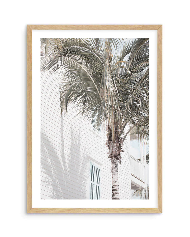 SALE 70x100 Hamptons Palm | Oak | Framed Acrylic Art