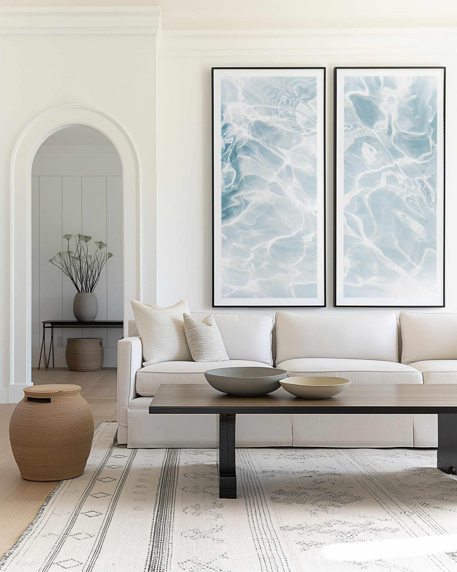 Hamptons Pool View No.1 | Panoramic Art Print from Olive et Oriel where you can shop wallpaper and artworks online