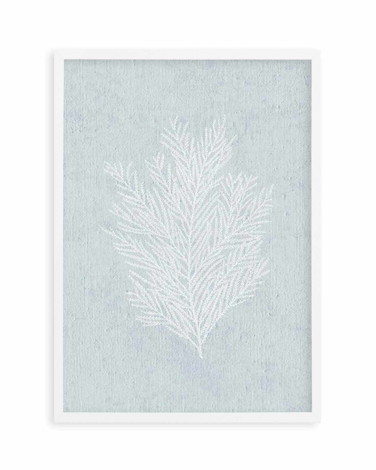 Hamptons Seaside Collection III White Art Print