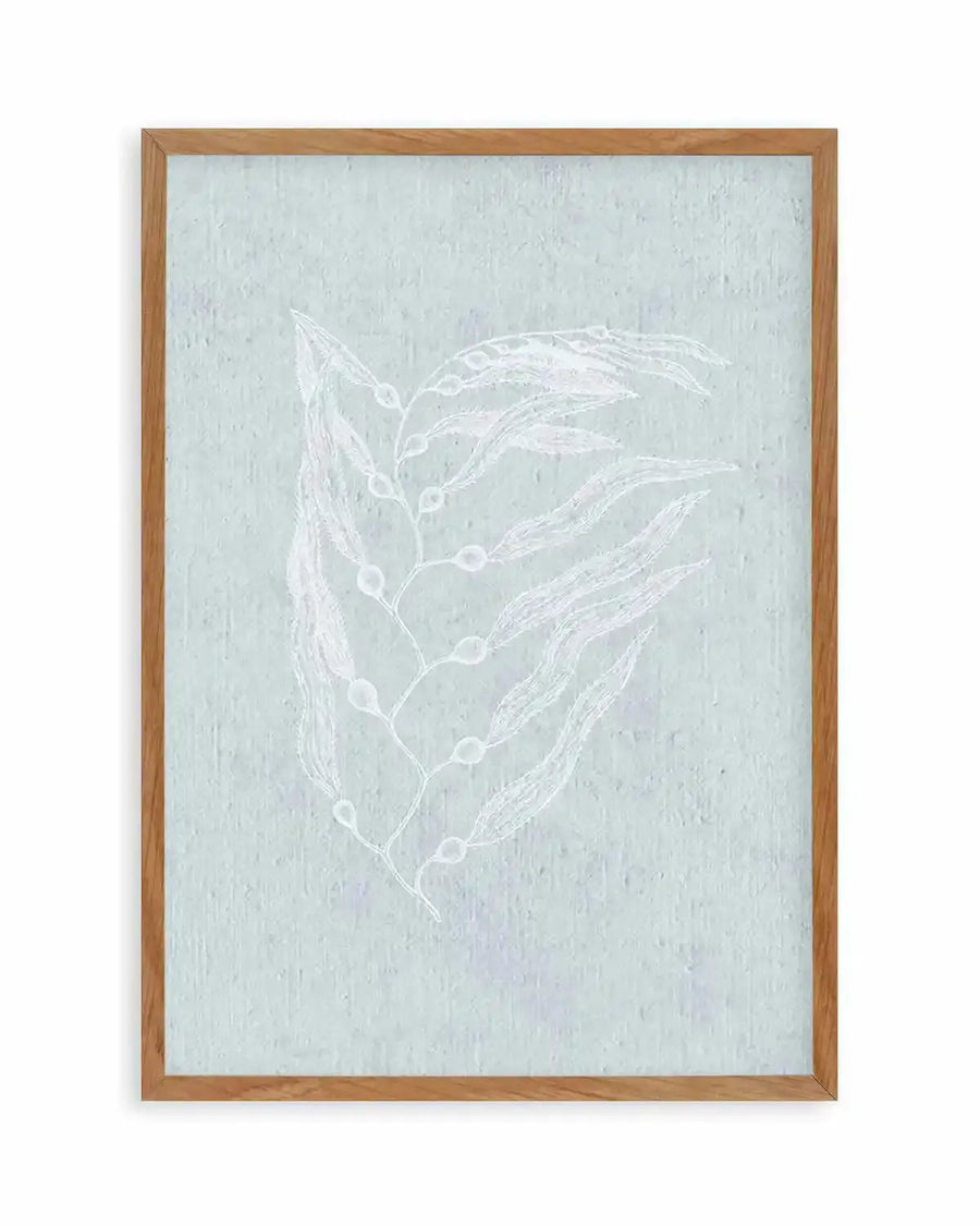 Hamptons Seaside Collection V White Art Print blue coastal art print