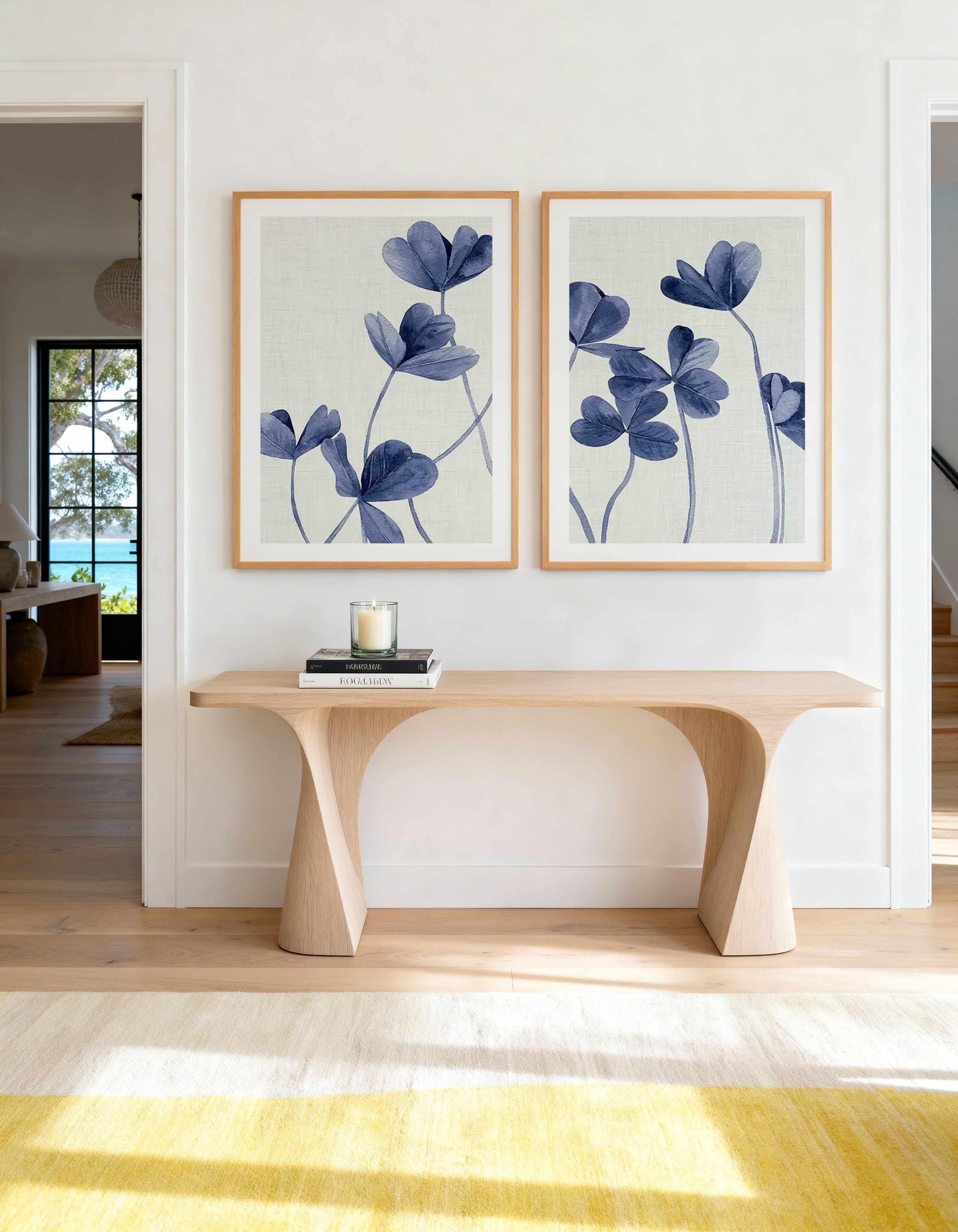 Hamptons Botanica I & II Art Print Set of 2 | Matching Wall Art from Olive et Oriel where you can shop wallpaper and artworks online