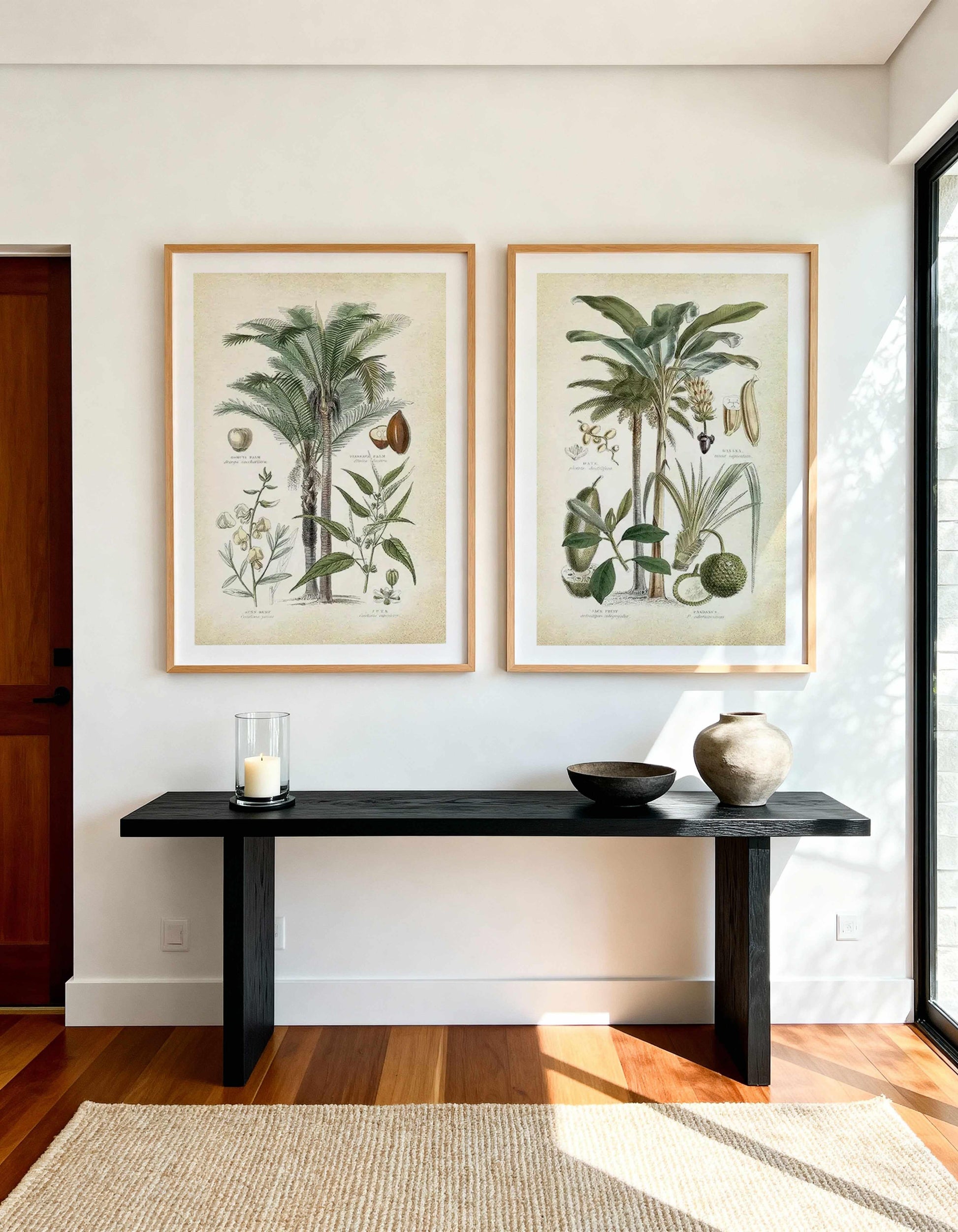 Hamptons Palm I & II Art Print Set of 2 | Matching Wall Art from Olive et Oriel where you can shop wallpaper and artworks online