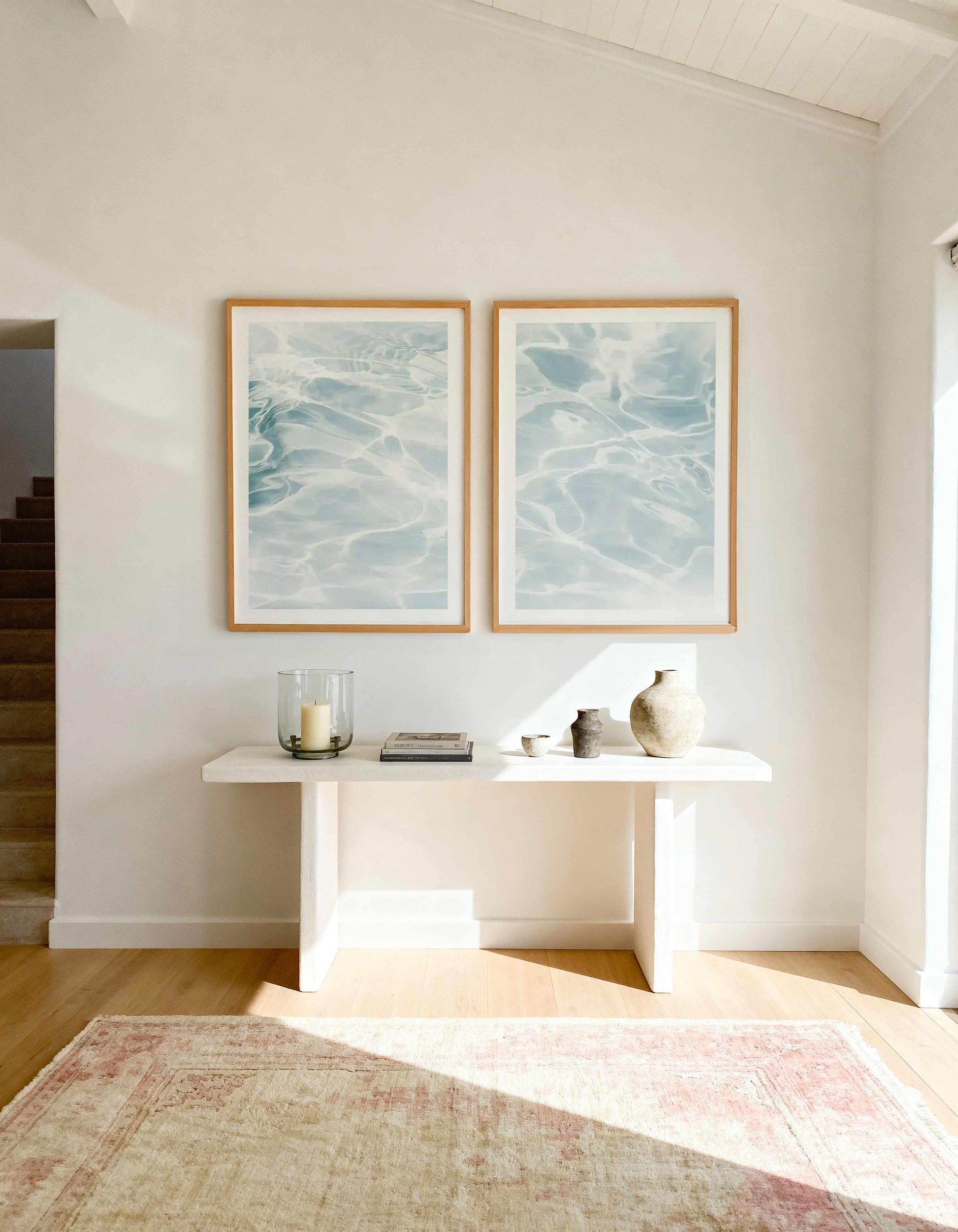 Hamptons Pool View I & II Art Print Set of 2 | Matching Wall Art from Olive et Oriel where you can shop wallpaper and artworks online