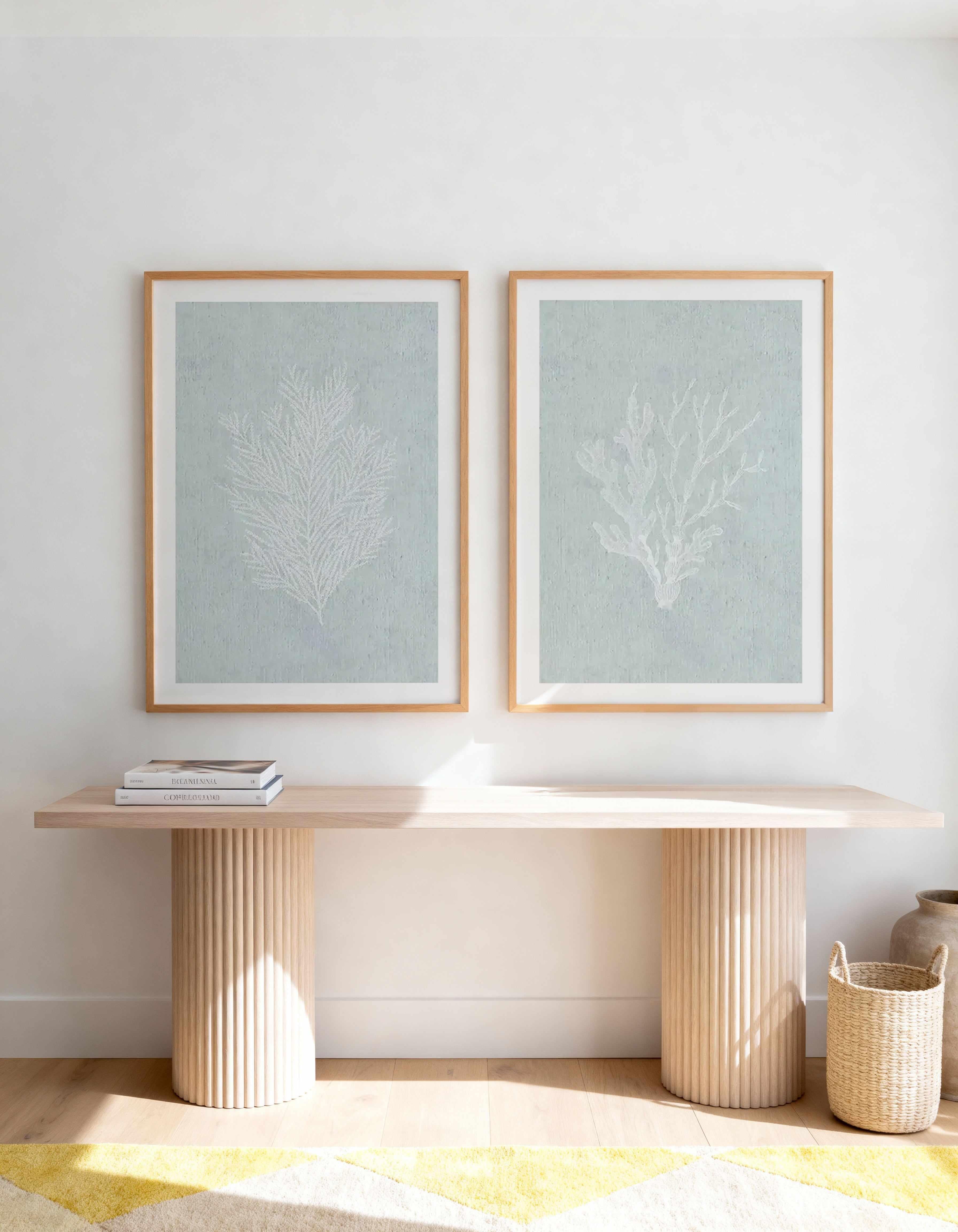 Hamptons Seaside Collection White III & IV Art Print Set of 2 | Matching Wall Art from Olive et Oriel where you can shop wallpaper and artworks online