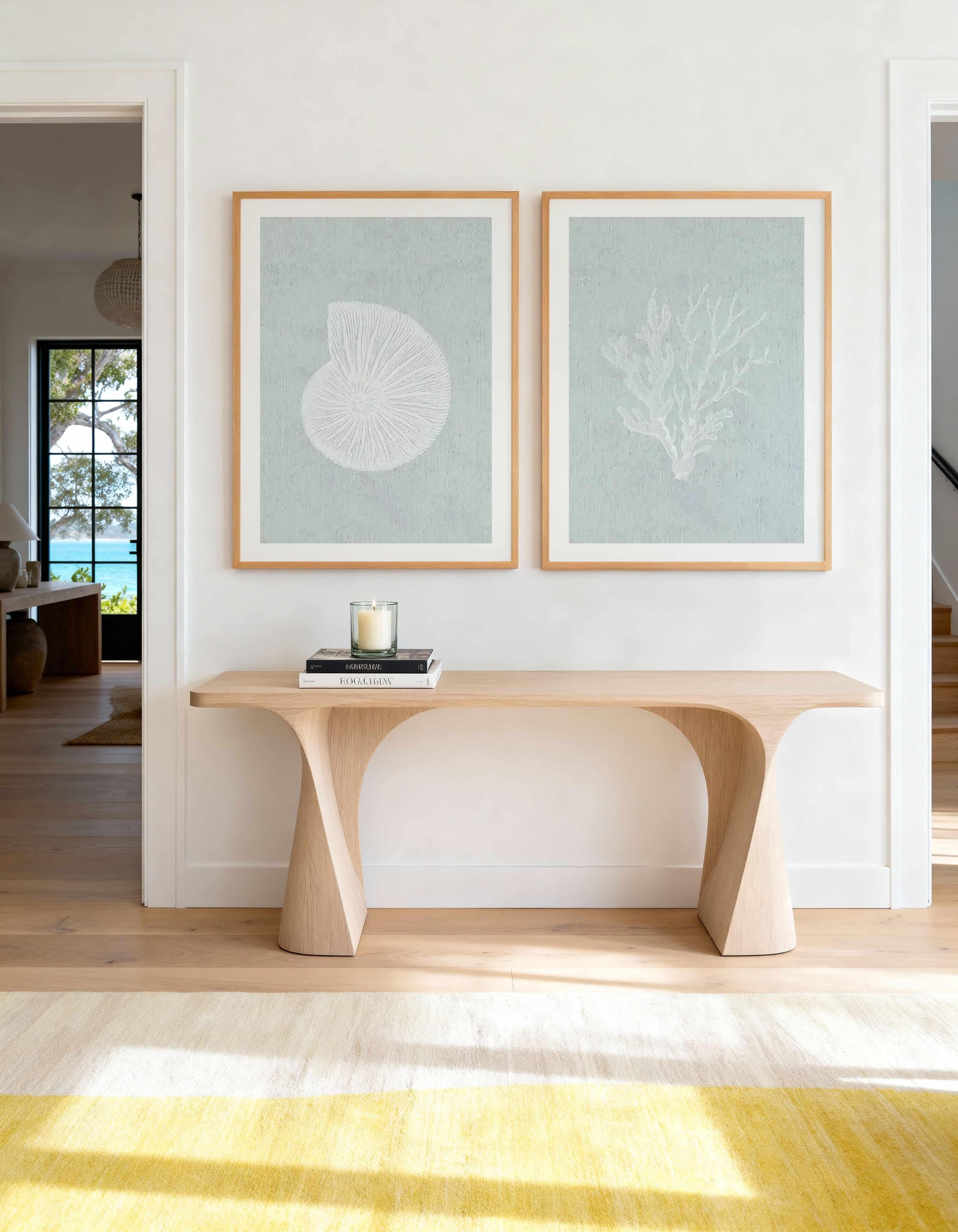 Hamptons Seaside Collection White II & IV Art Print Set of 2 | Matching Wall Art from Olive et Oriel where you can shop wallpaper and artworks online