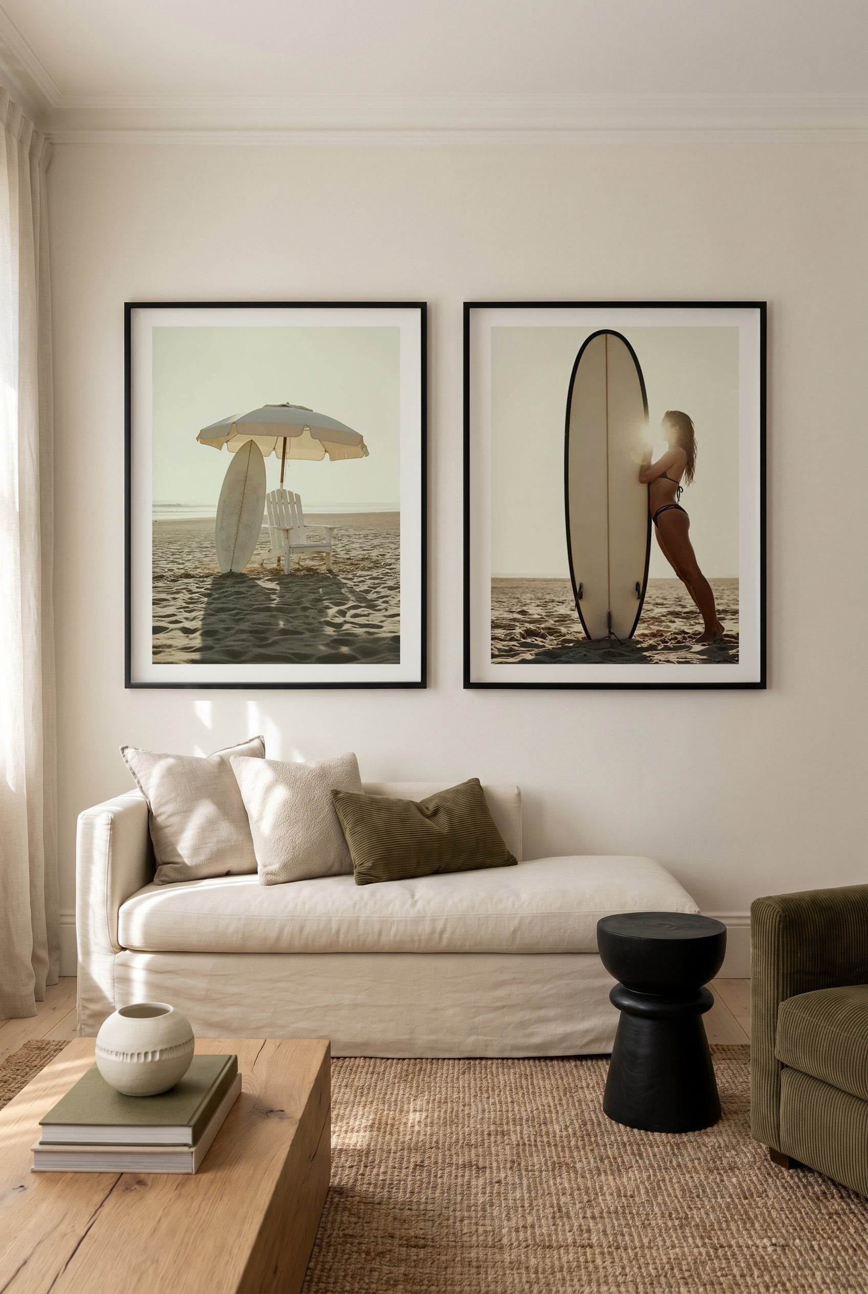 Hamptons Surf Club I & II Art Print Set of 2 | Matching Wall Art